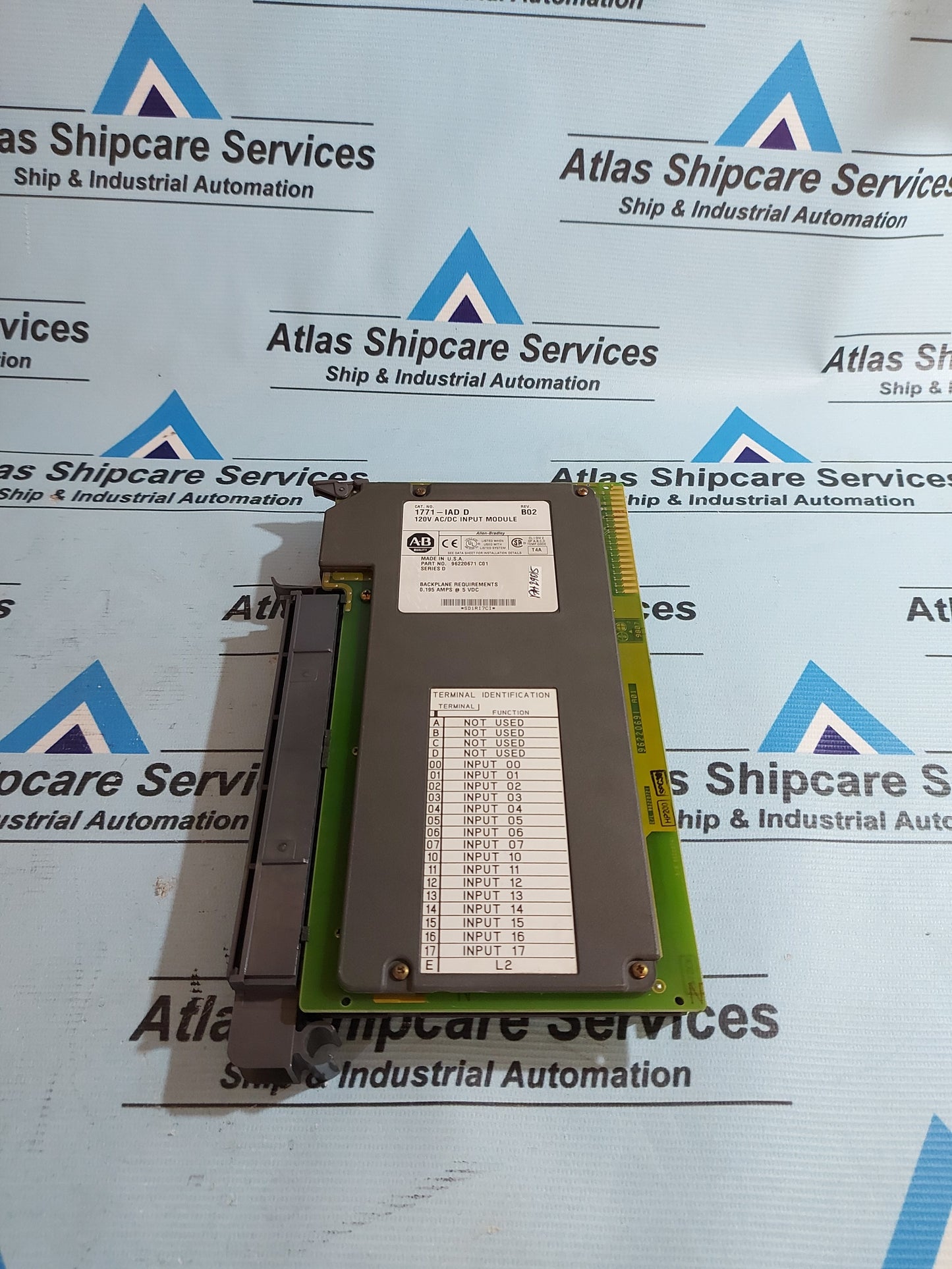 ALLEN-BRADLEY 1771-IAD D 120V AC/DC INPUT MODULE