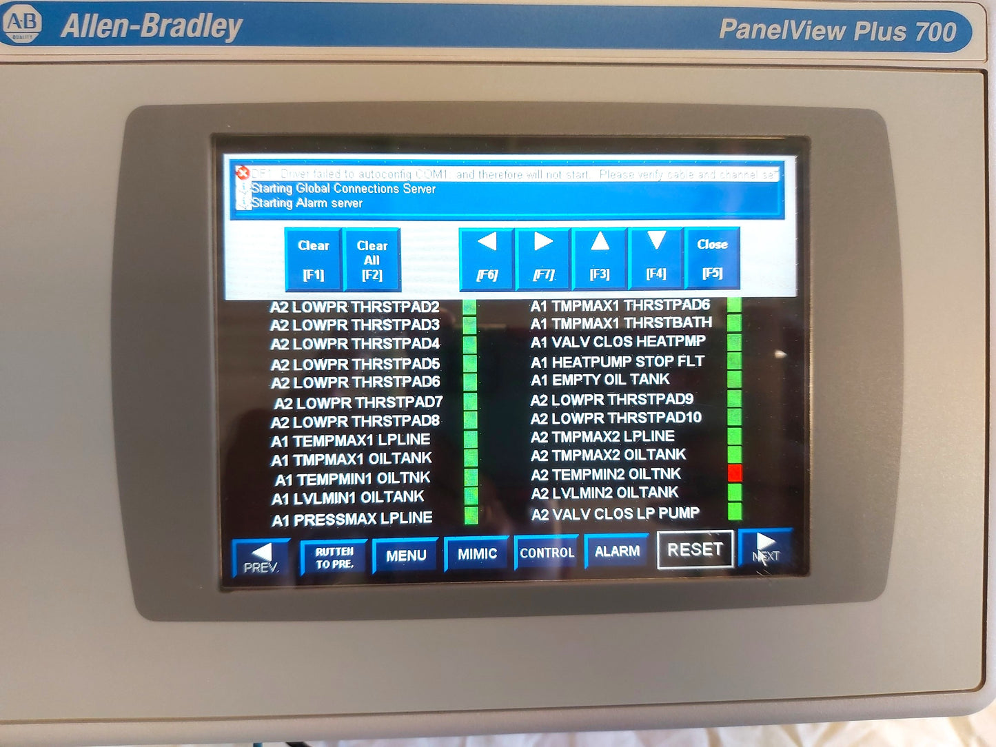 ALLEN-BRADLEY 2711P-T7C4D8 PANELVIEW PLUS 700 COLOR TERMINAL