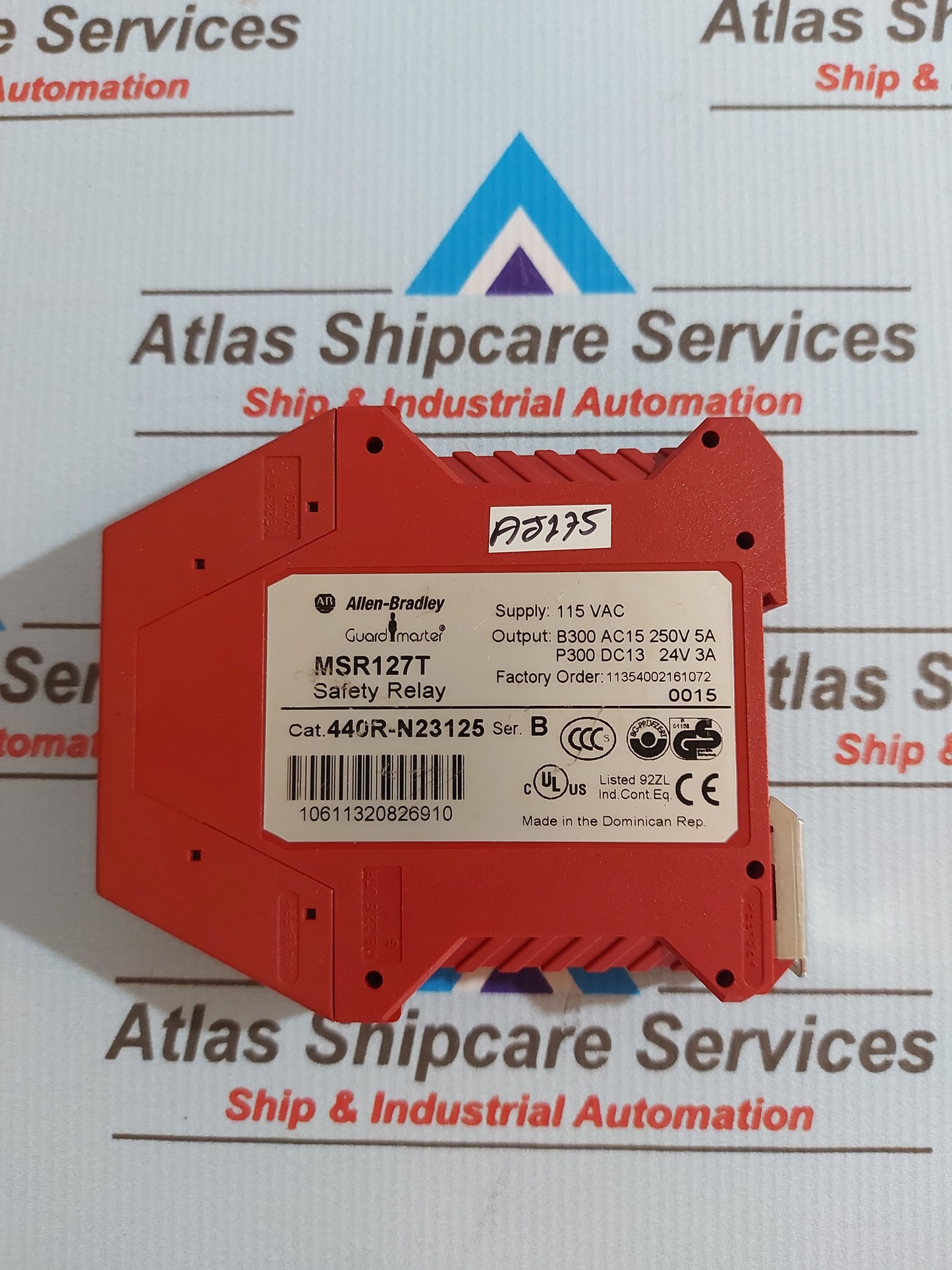 ALLEN-BRADLEY 440R-N23125 GUARDMASTER SAFETY INTERLOCK RELAY MSR127T