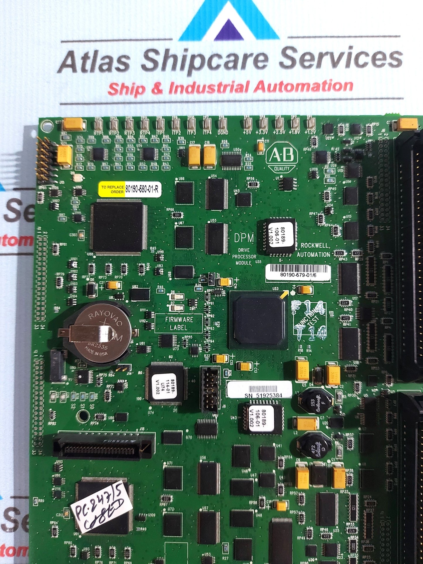 ALLEN-BRADLEY 80190-580-01-R DRIVE PROCESSOR MODULE