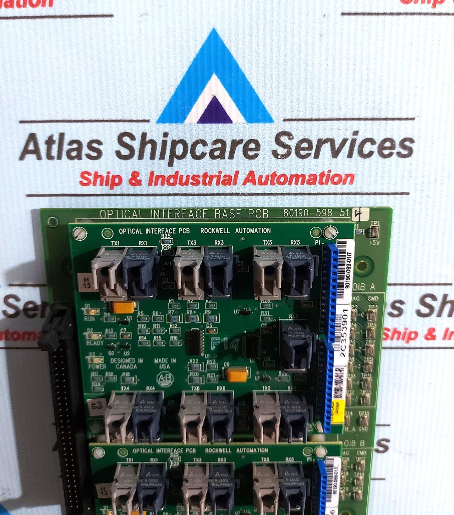 ALLEN-BRADLEY 80190-600-01-R OPTICAL INTERFACE BASE BOARD