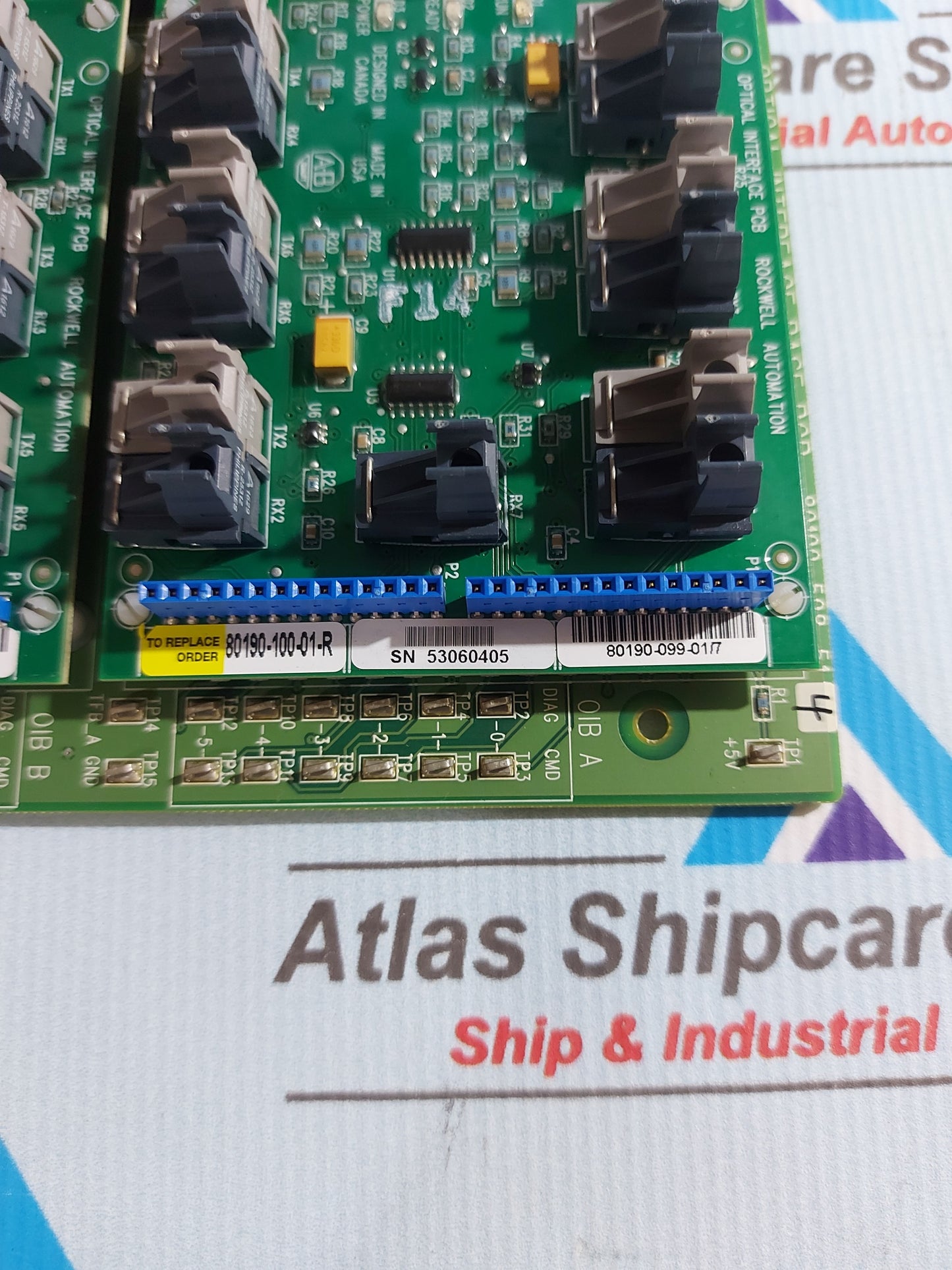 ALLEN-BRADLEY 80190-600-01-R OPTICAL INTERFACE BASE BOARD