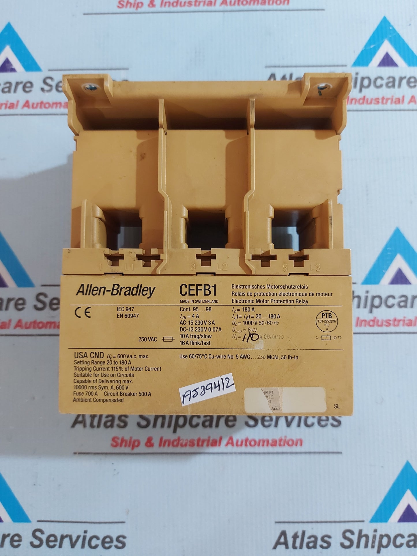 ALLEN-BRADLEY CEFB1-12 ELECTRONIC MOTOR PROTECTION RELAY