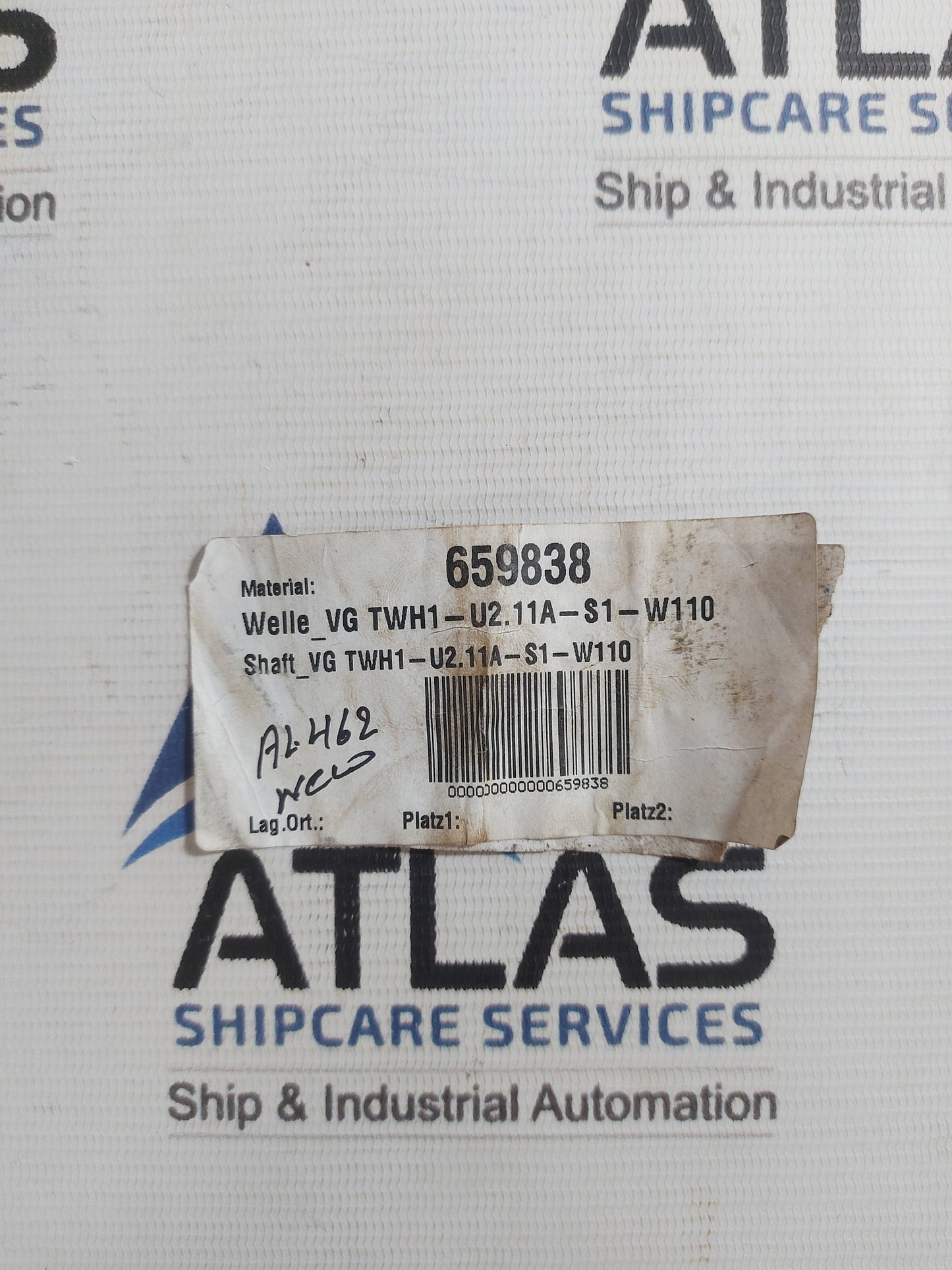 ALLWEILER 210.01 PUMP SHAFT VG TWH1-U2.11A-S1-W110
