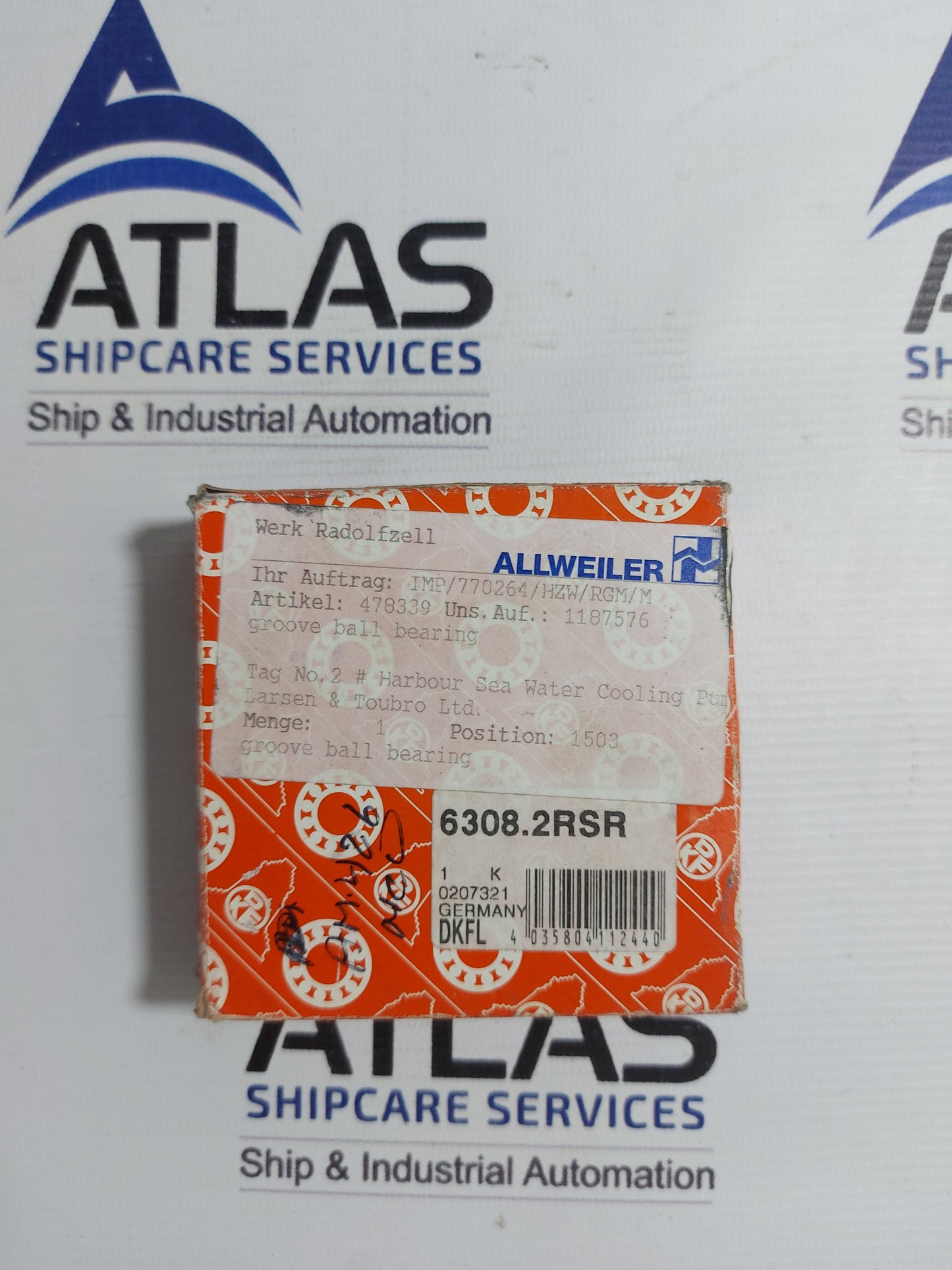 ALLWEILER DKFL 6308.2RSR GROOVE BALL BEARING