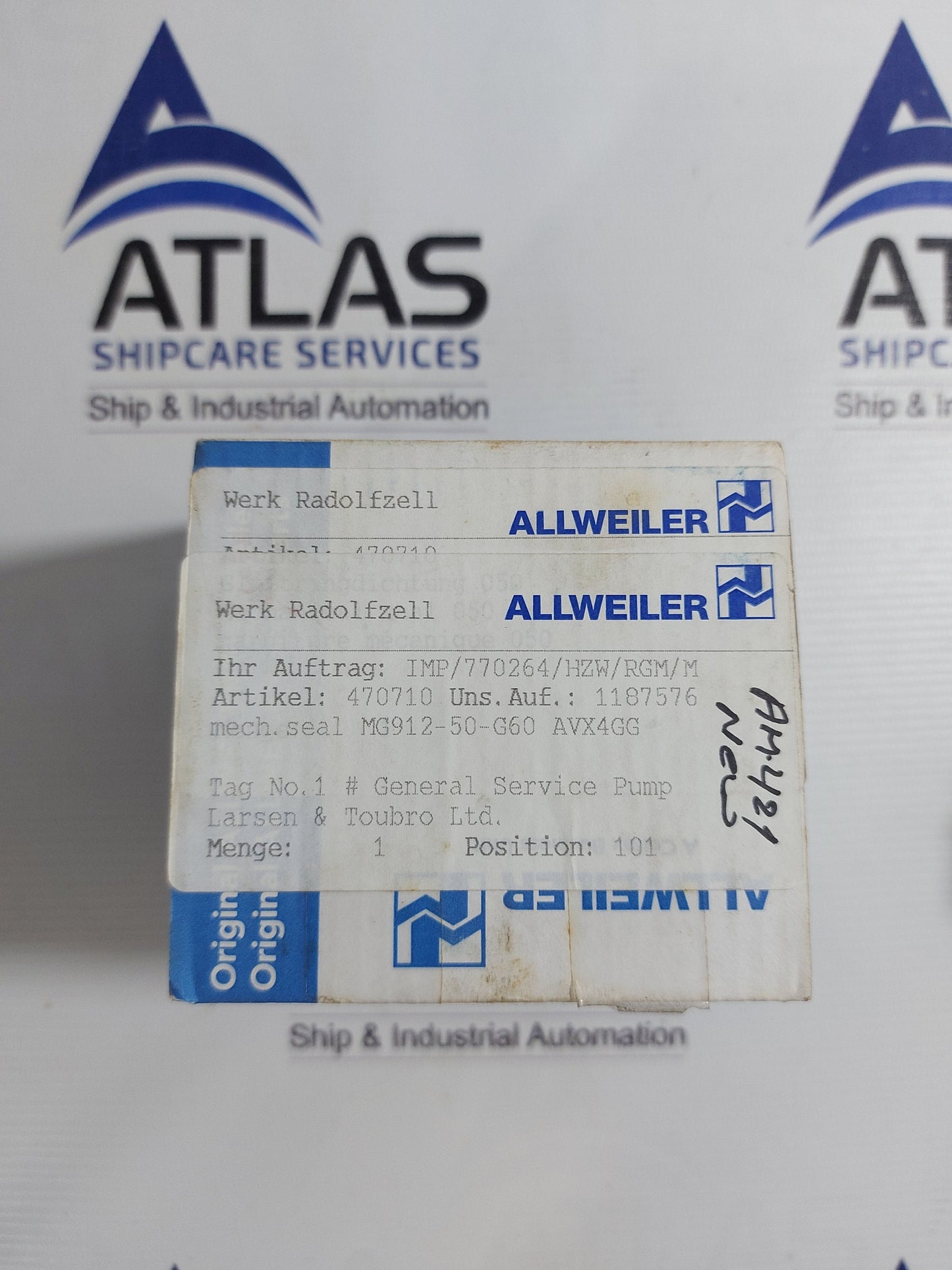 ALLWEILER MG912-50-G60 MECHANICAL SEAL PACKAGE
