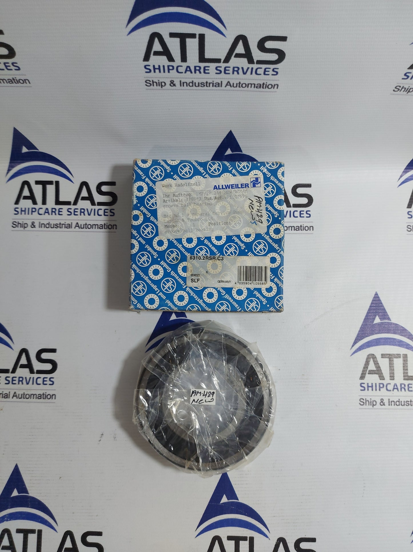 ALLWEILER SLR 6310.2RSR.C3 GROOVE BALL BEARING