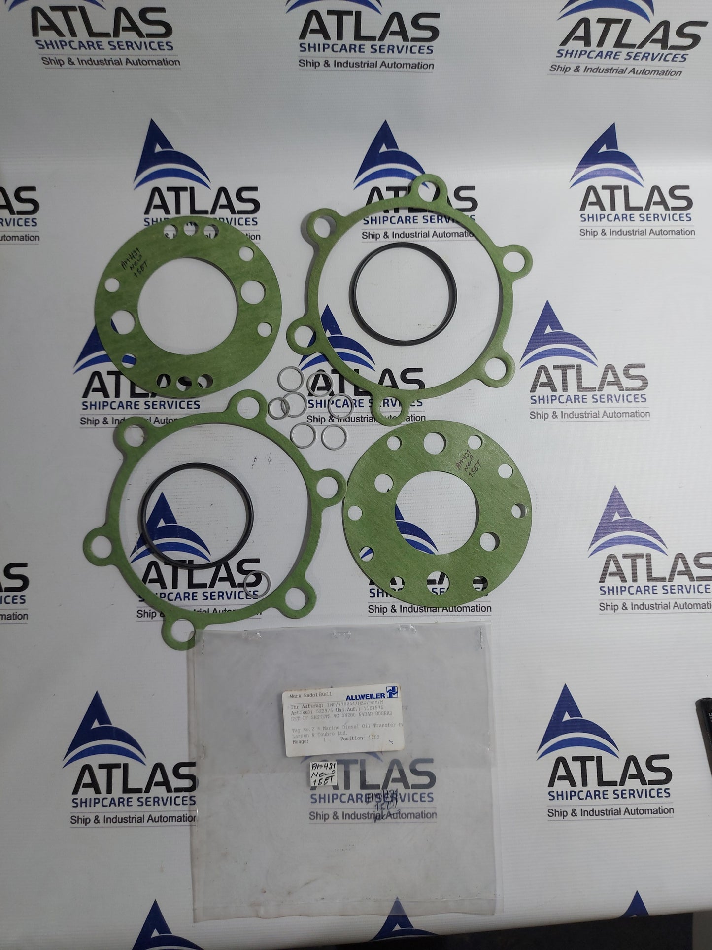 ALLWEILER VG SN280 64BAR 80GARD SET OF GASKETS