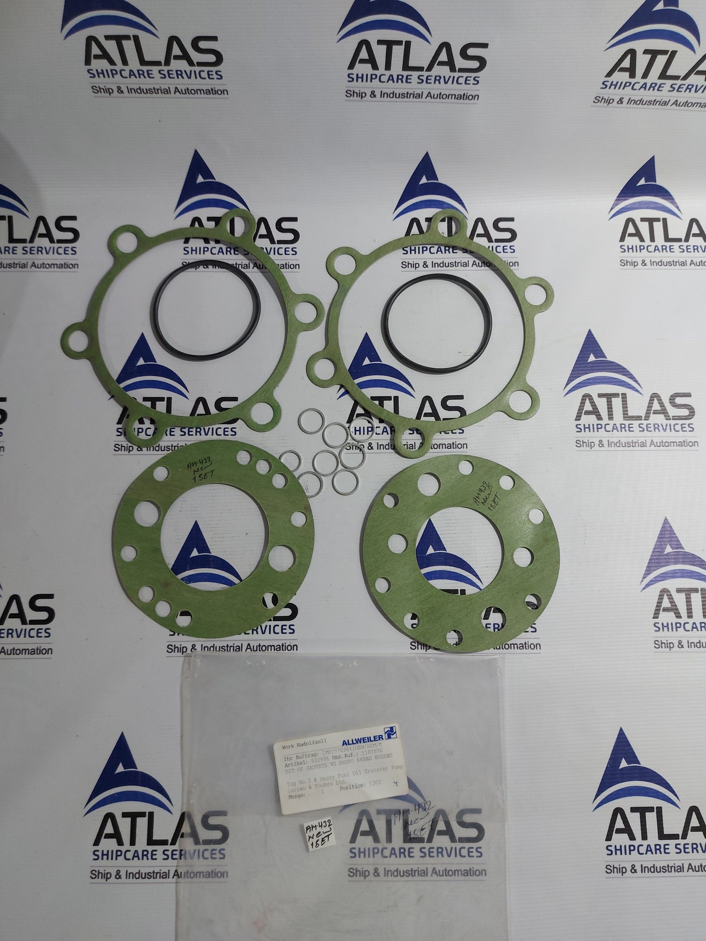 ALLWEILER VG SN280 64BAR 80GRAD SET OF GASKETS