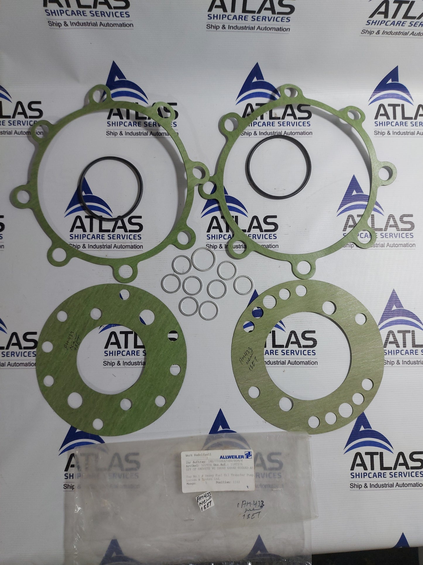 ALLWEILER VG SN660 64BAR 80GRAD-AF SET OF GASKETS