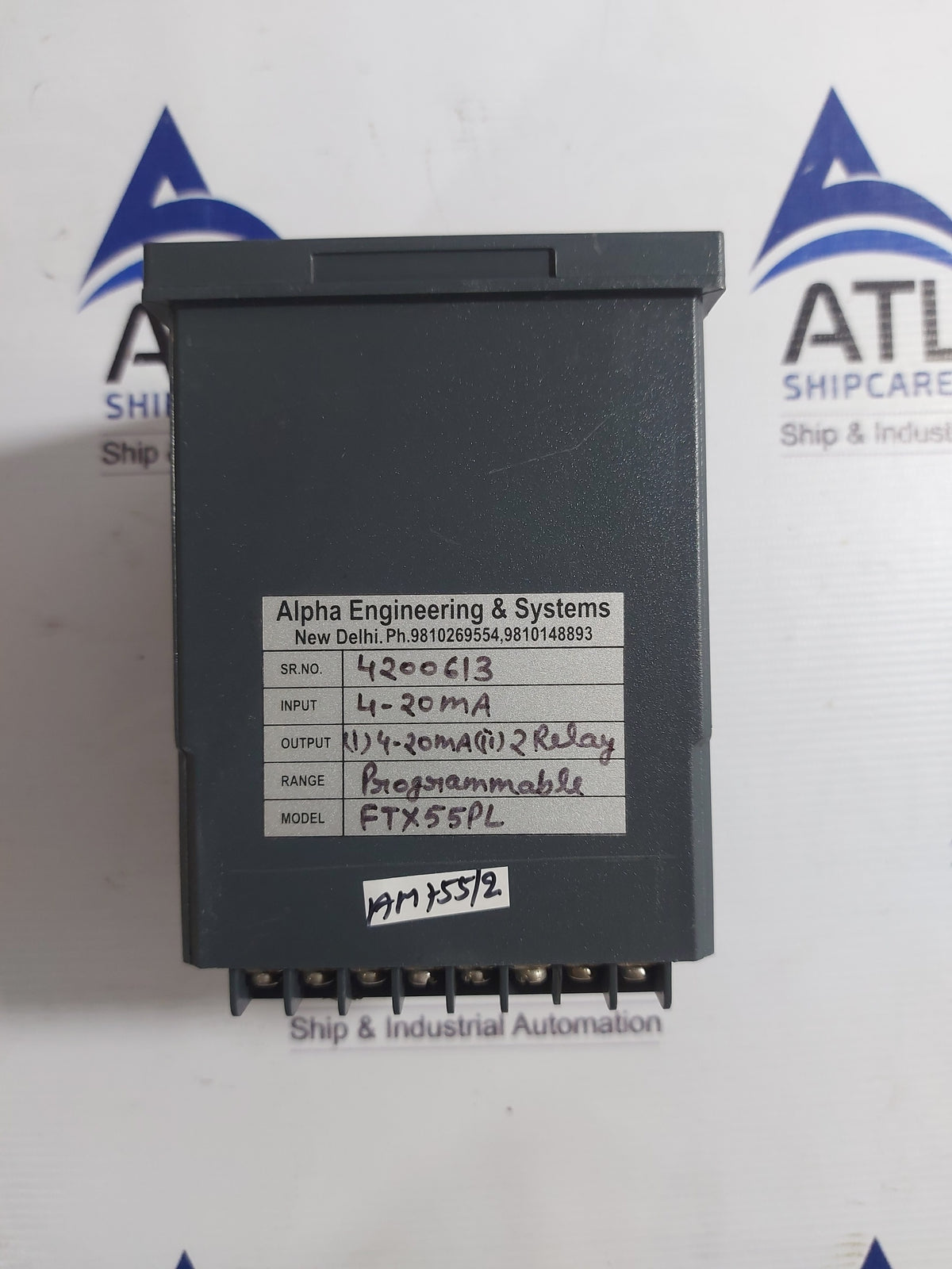 ALPHA ENGINEERING & SYSTEMS FTX55PL FLOW INDICATOR/TOTALISER