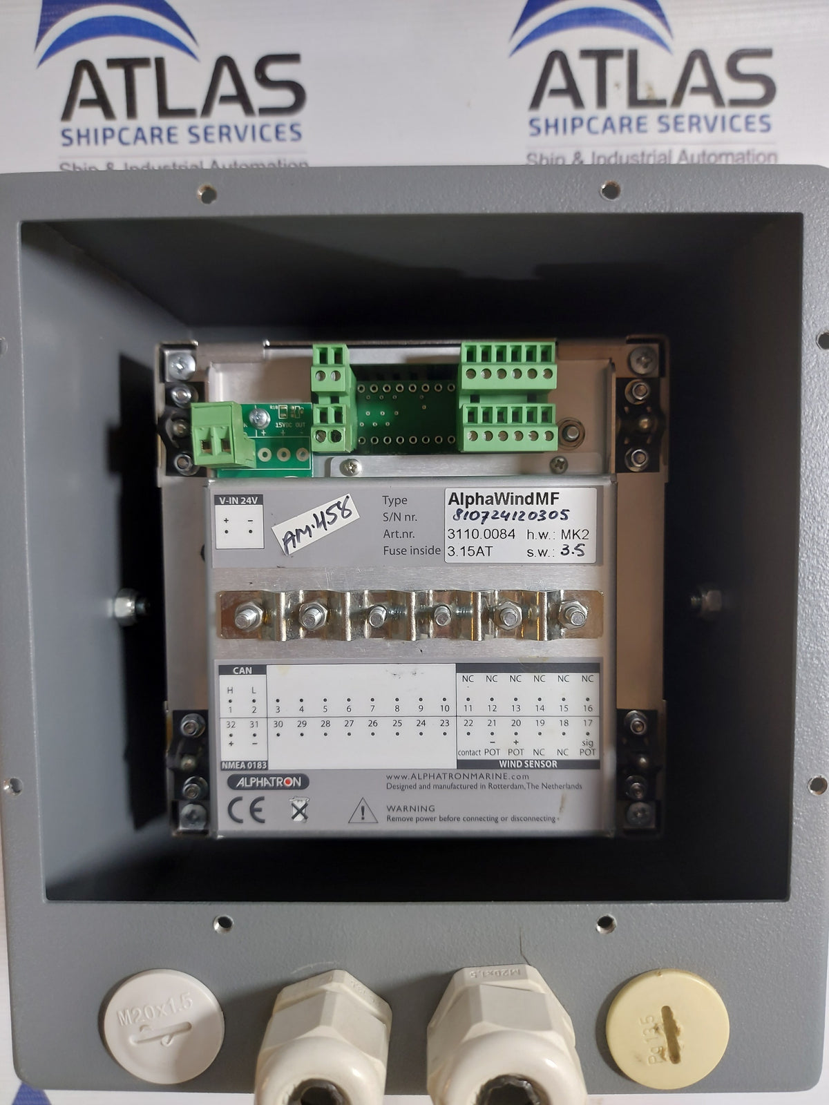 ALPHATRON ALPHAWIND MF MK2 BLACK WEATHER STATION DISPLAY