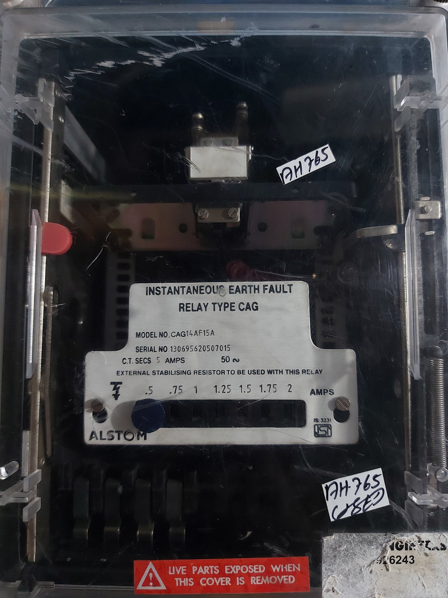 ALSTOM CAG14AF15A OVER CURRENT & EARTH FAULT PROTECTION RELAY