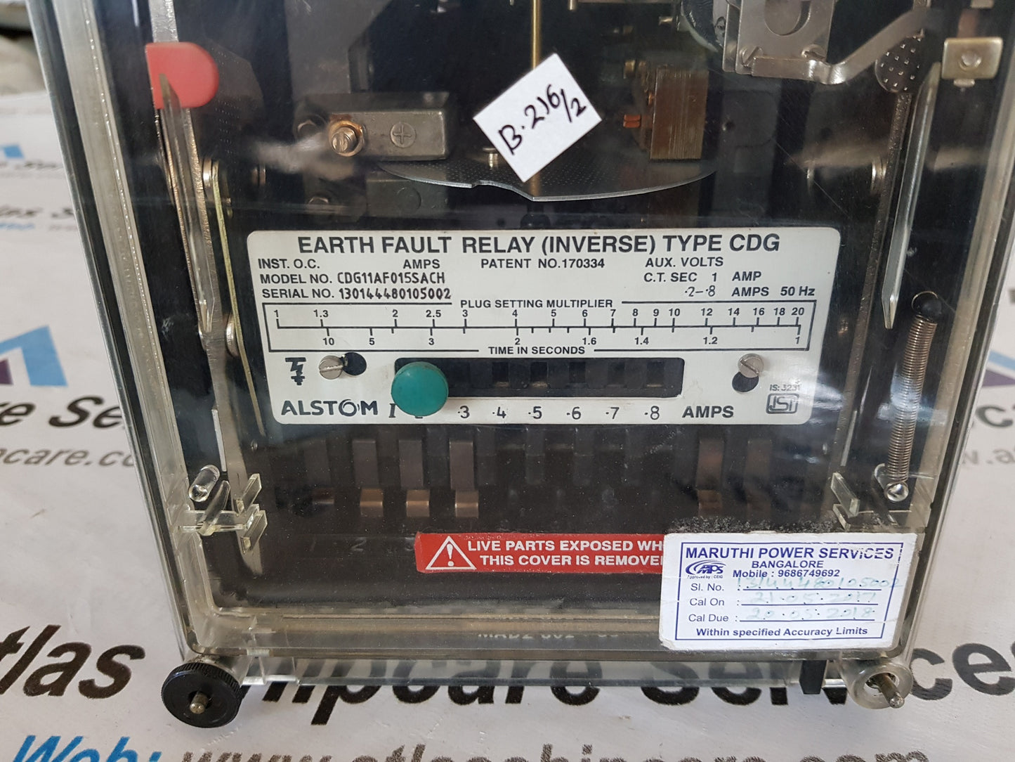 ALSTOM CDG11AF015SACH EARTH FAULT RELAY