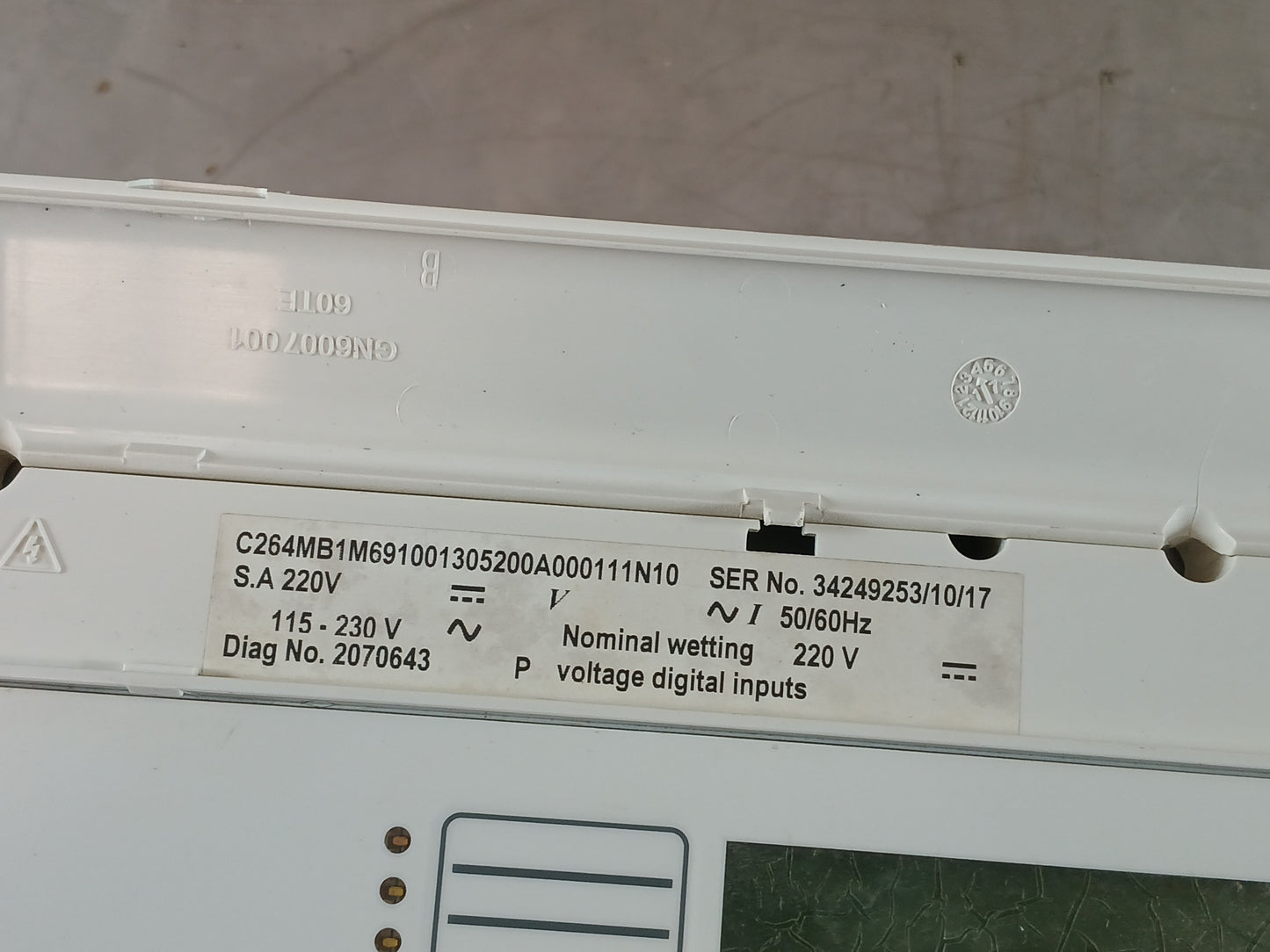 ALSTOM MICOM C264 MODULAR SUBSTATION CONTROLLER C264MB1M691001305200A000111N10