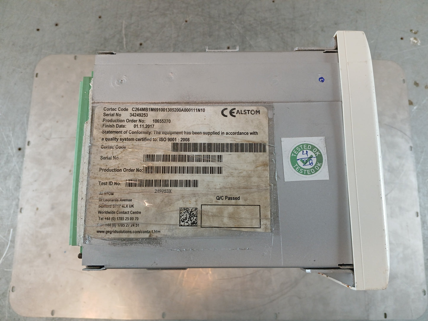 ALSTOM MICOM C264 MODULAR SUBSTATION CONTROLLER C264MB1M691001305200A000111N10