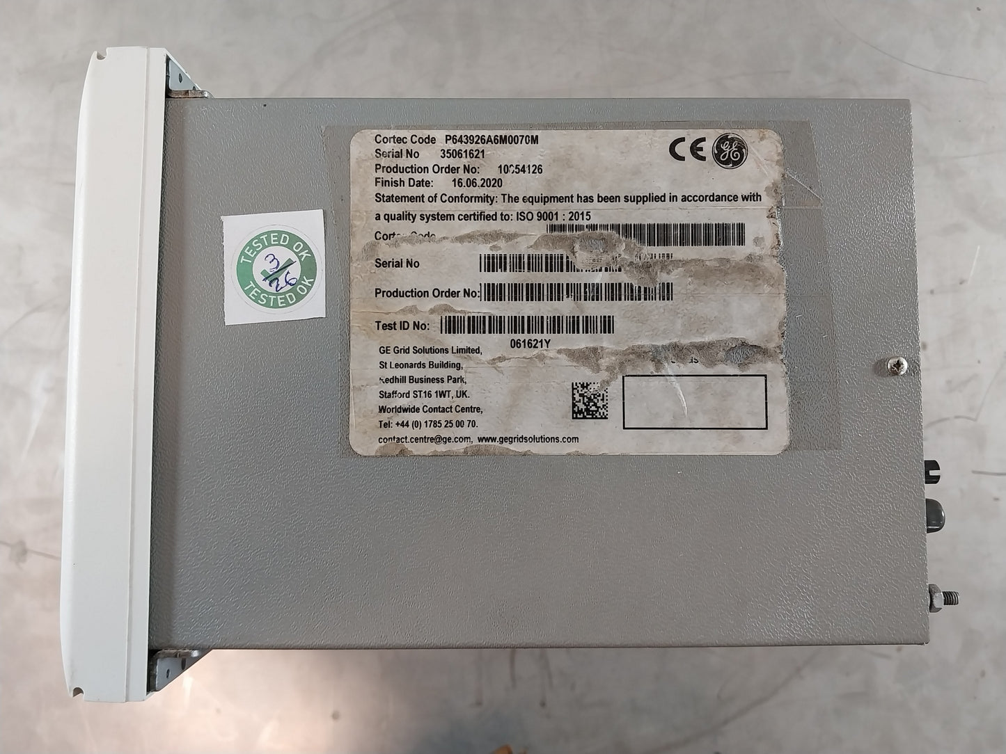 ALSTOM MICOM P643 P643926A6M0070M GENERATOR PROTECTION NUMERICAL RELAY
