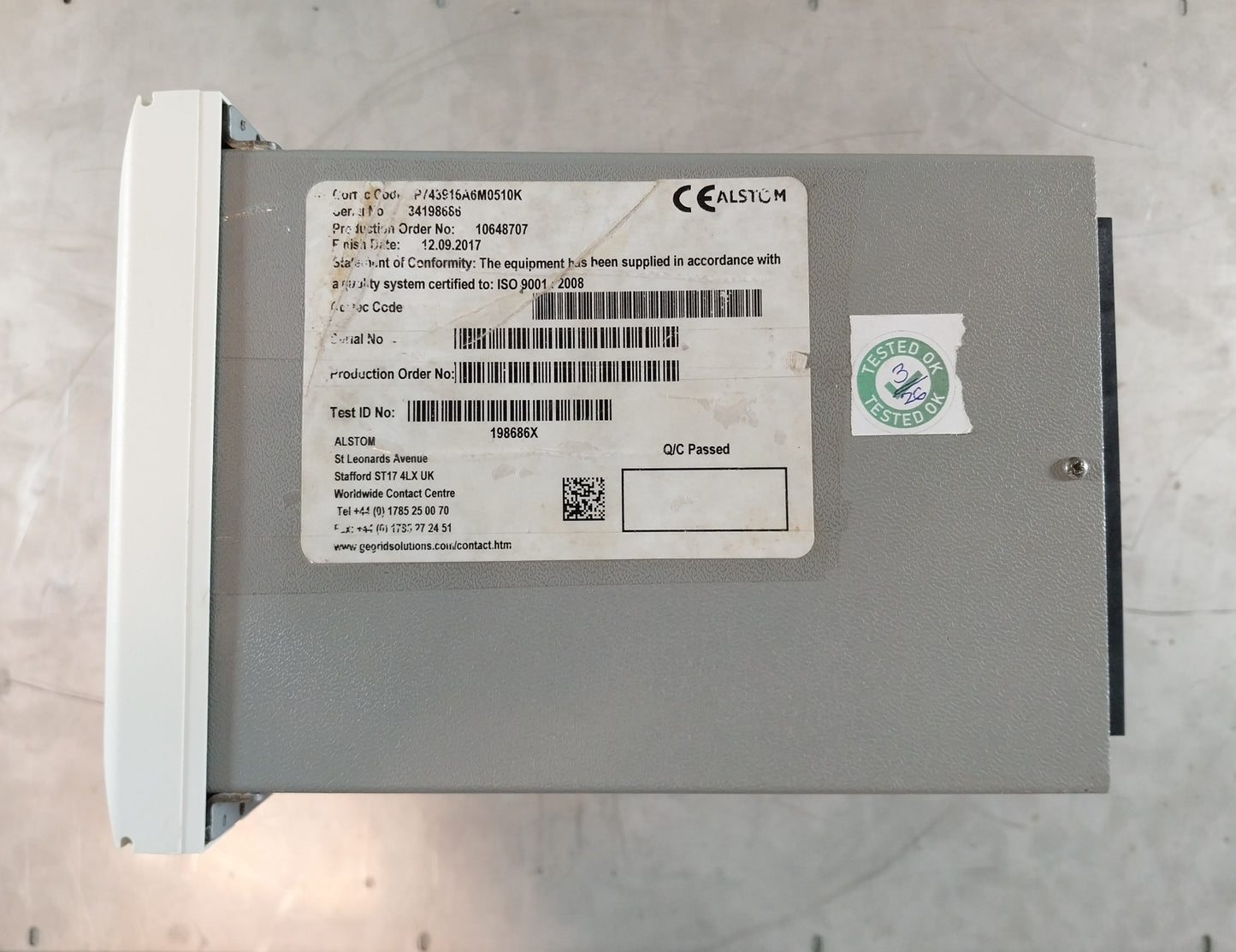 ALSTOM MICOM P743 P743916A6M0510K GENERATOR PROTECTION NUMERICAL RELAY