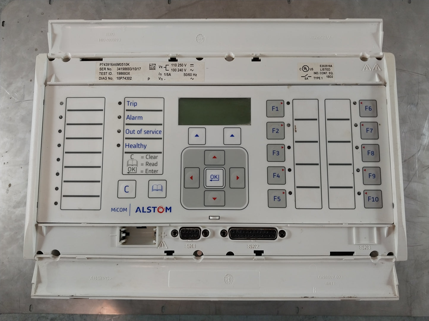 ALSTOM MICOM P743 P743916A6M0510K GENERATOR PROTECTION NUMERICAL RELAY