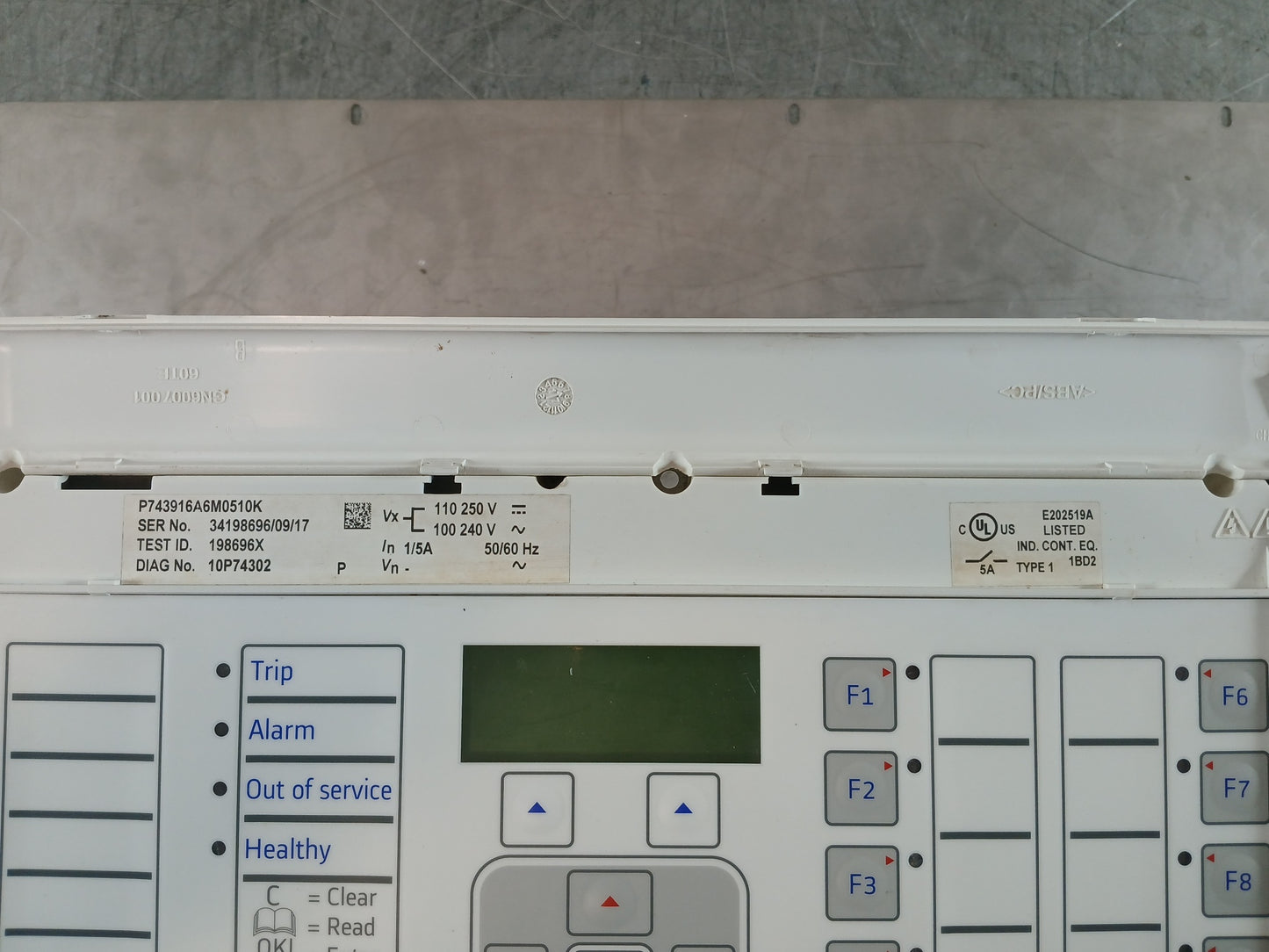 ALSTOM MICOM P743 P743916A6M0510K GENERATOR PROTECTION NUMERICAL RELAY