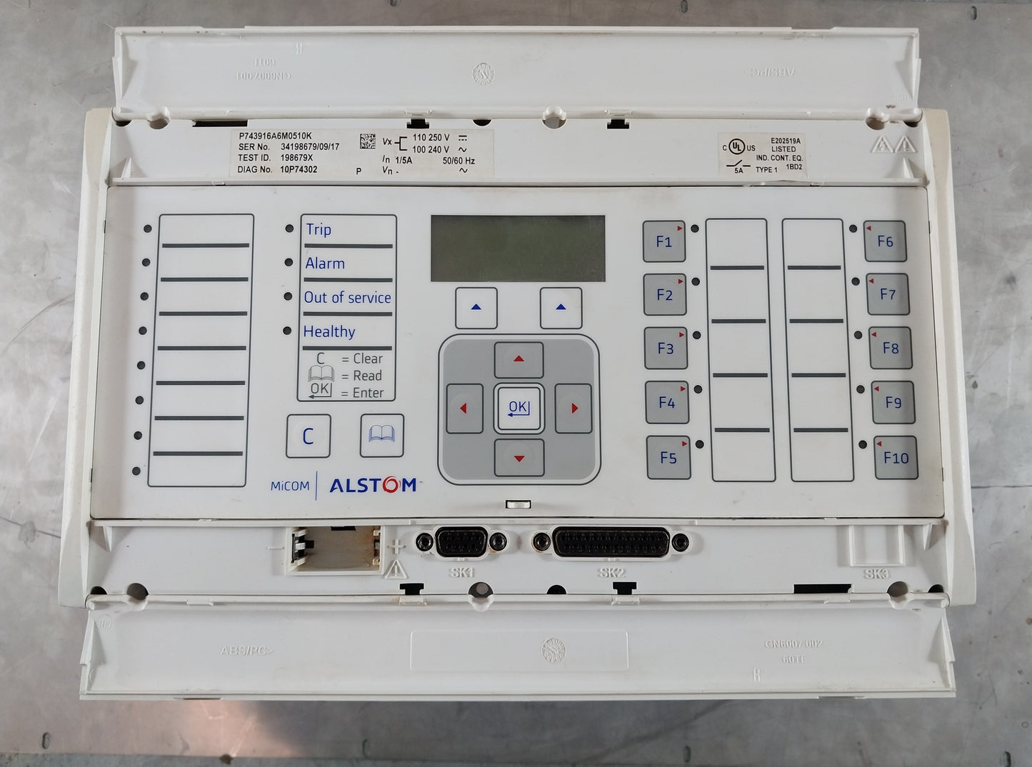 ALSTOM MICOM P743 P743916A6M0510K GENERATOR PROTECTION NUMERICAL RELAY