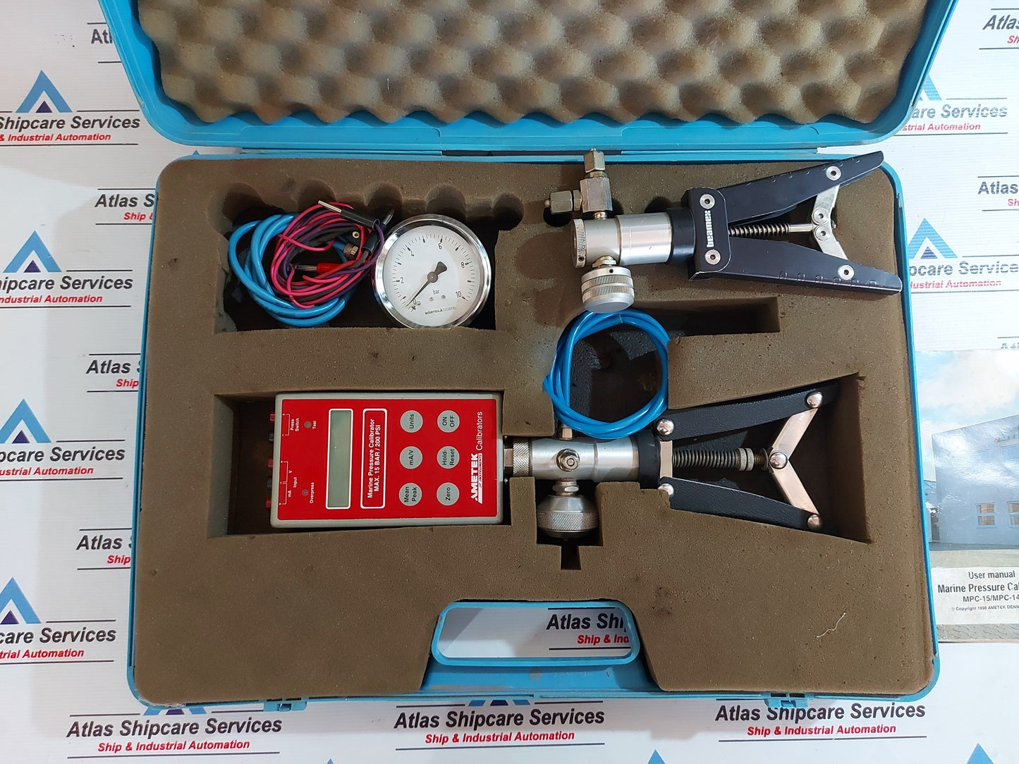 AMETEK MPC 15 BAR MARINE PRESSURE CALIBRATOR PUMP MAX.15BAR/200 PSI