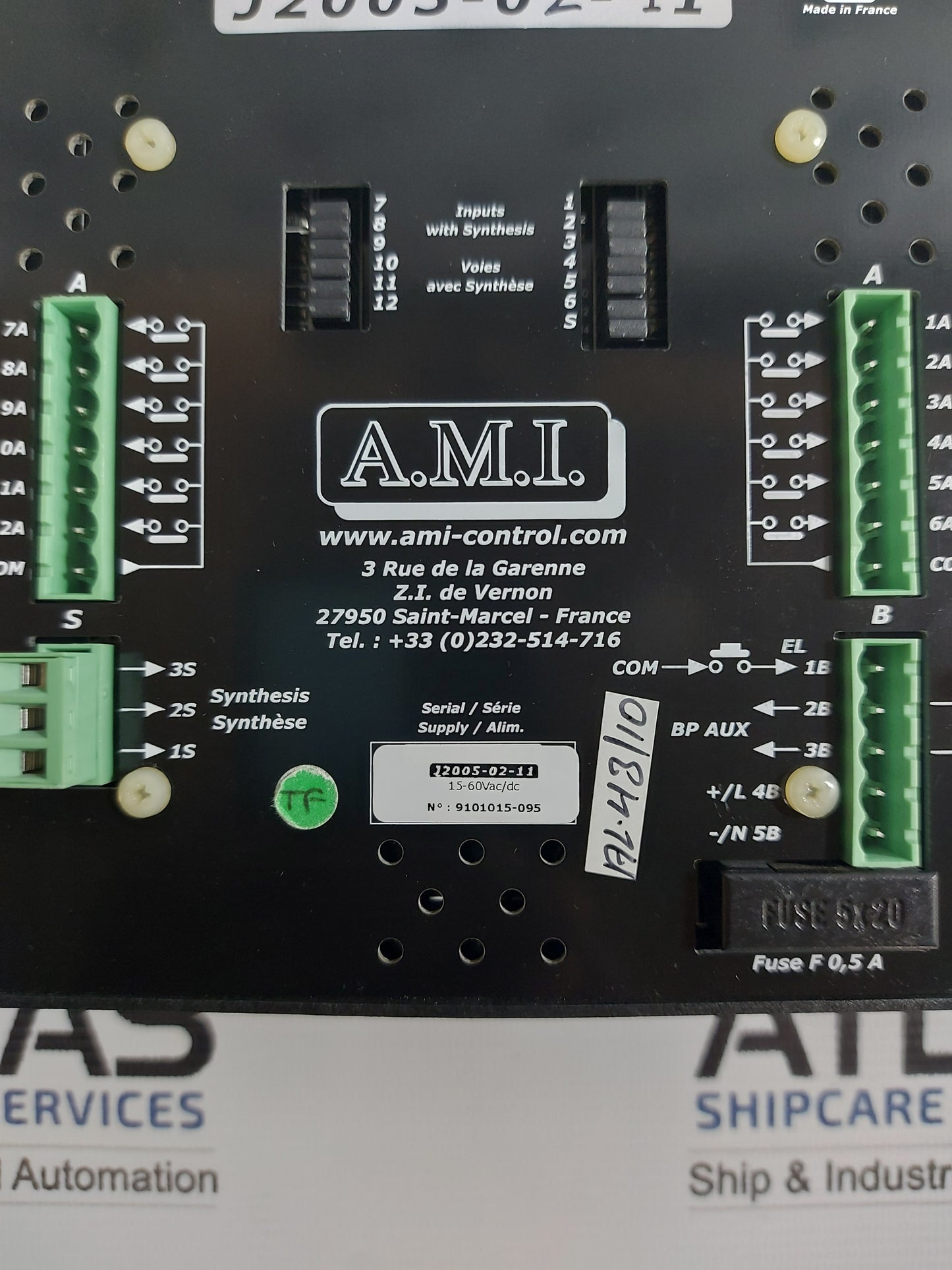 AMI CONTROL J2005-02-11 ALARM ANNUNCIATOR 15-60VAC/DC