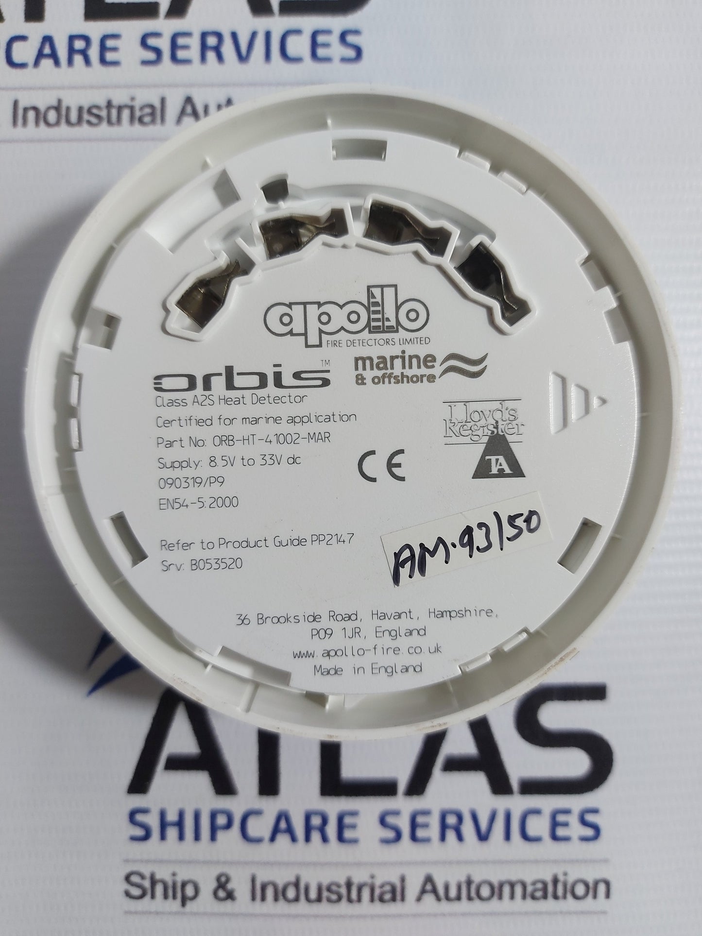 APOLLO ORBIS ORB-HT-41002-MAR CLASS A2S HEAT DETECTOR