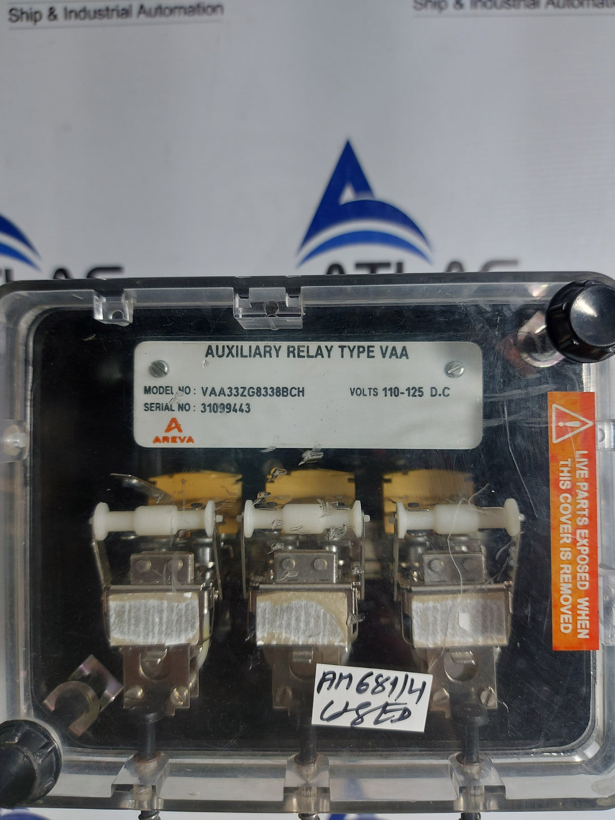AREVA VAA AUXILIARY RELAY VAA33ZG8338BCH
