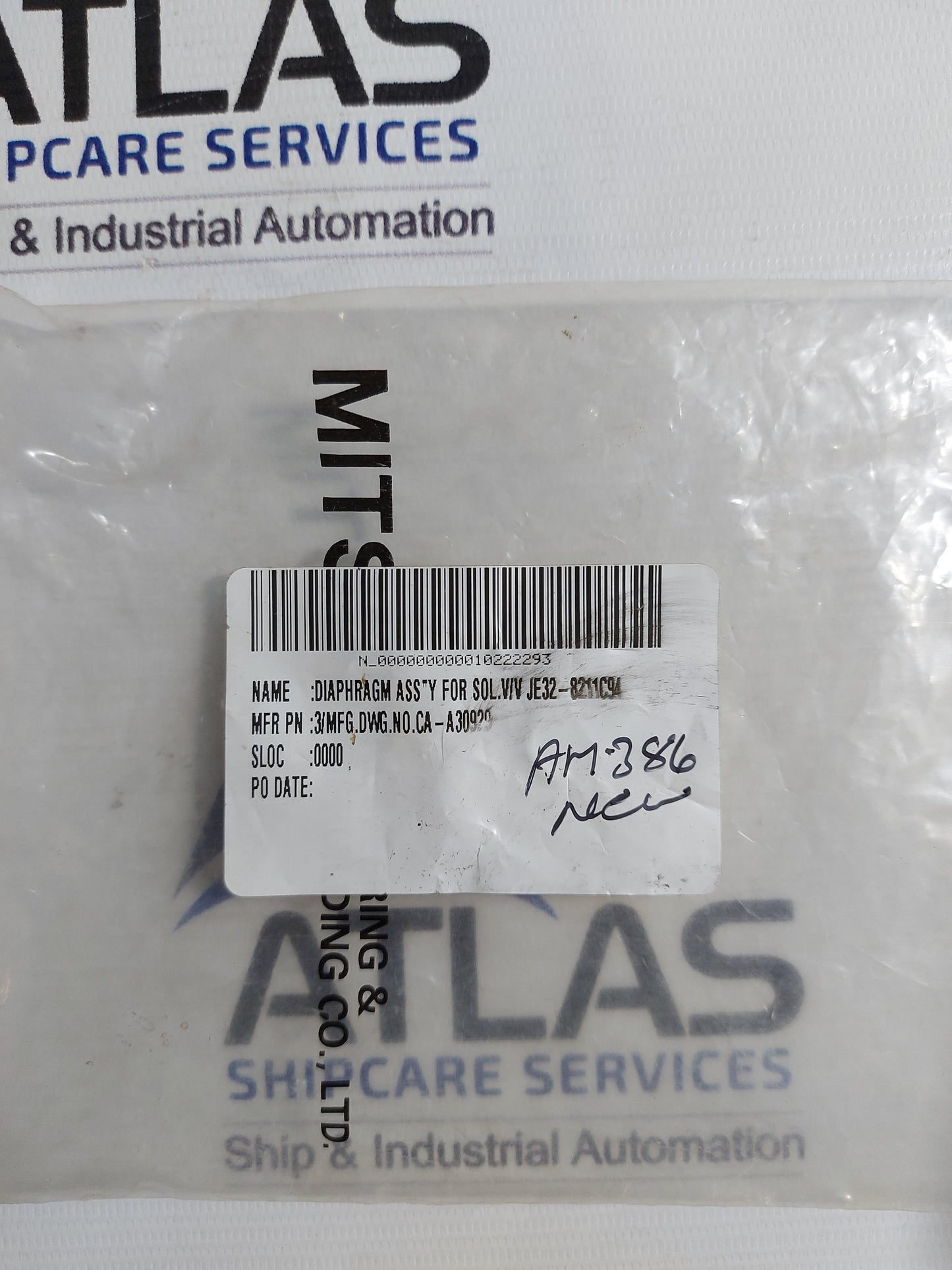 ASCO JE32-8211C94 SOLENOID VALVE DIAPHRAGM ASSEMBLY