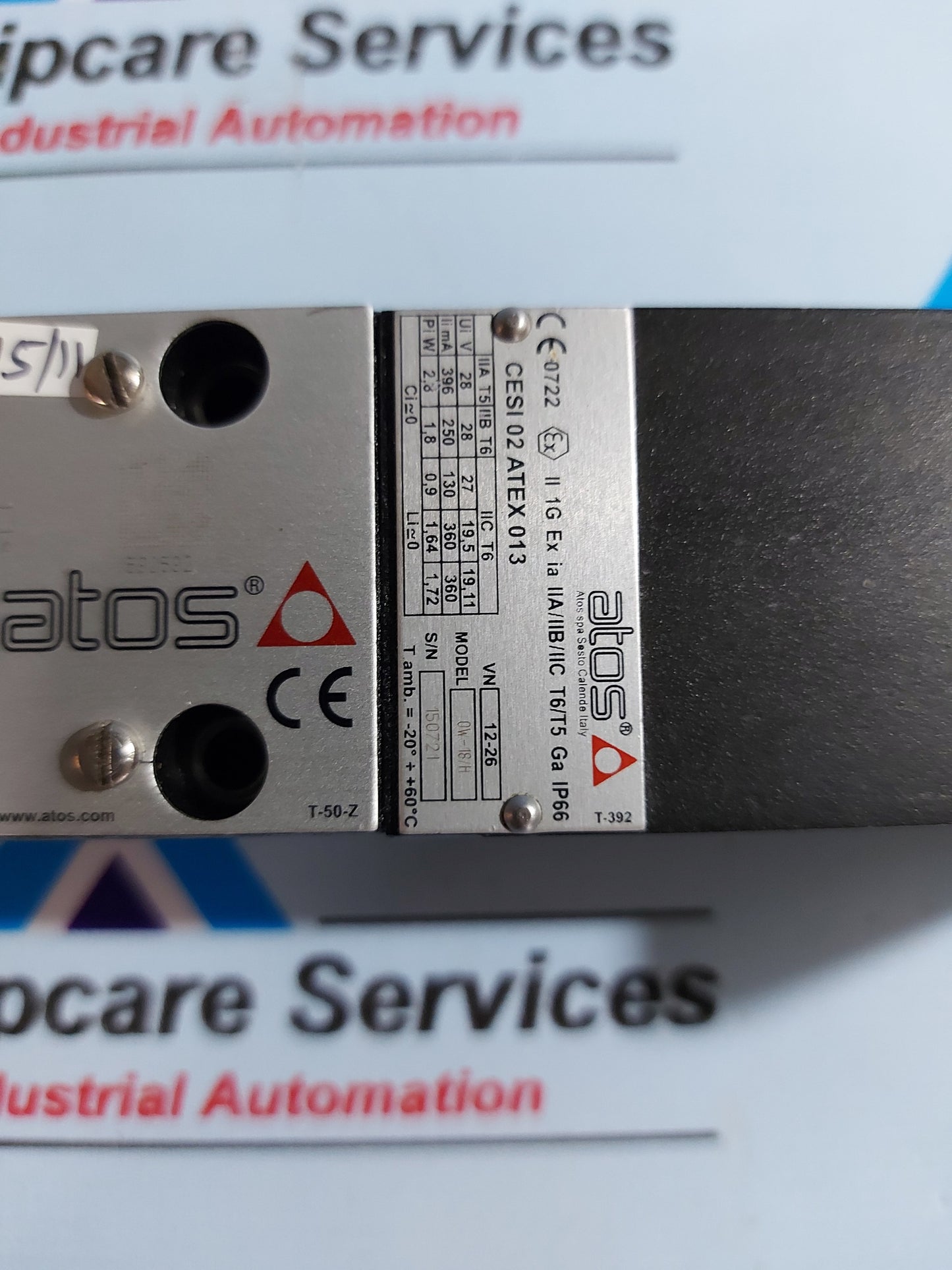 ATOS VN 12-26 DHW-0751/2/H 23 HYDRAULIC VALVE