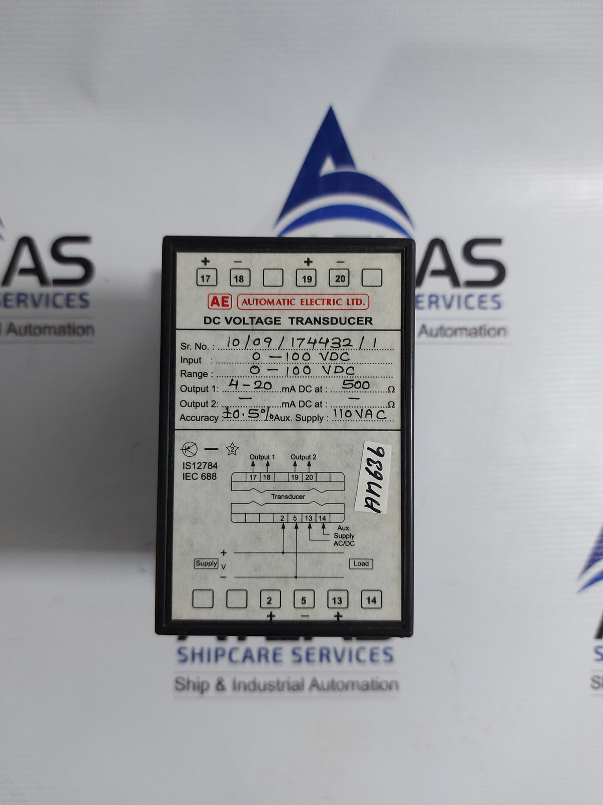 AUTOMATIC ELECTRIC DC VOLTAGE TRANSDUCER 4-20 mA