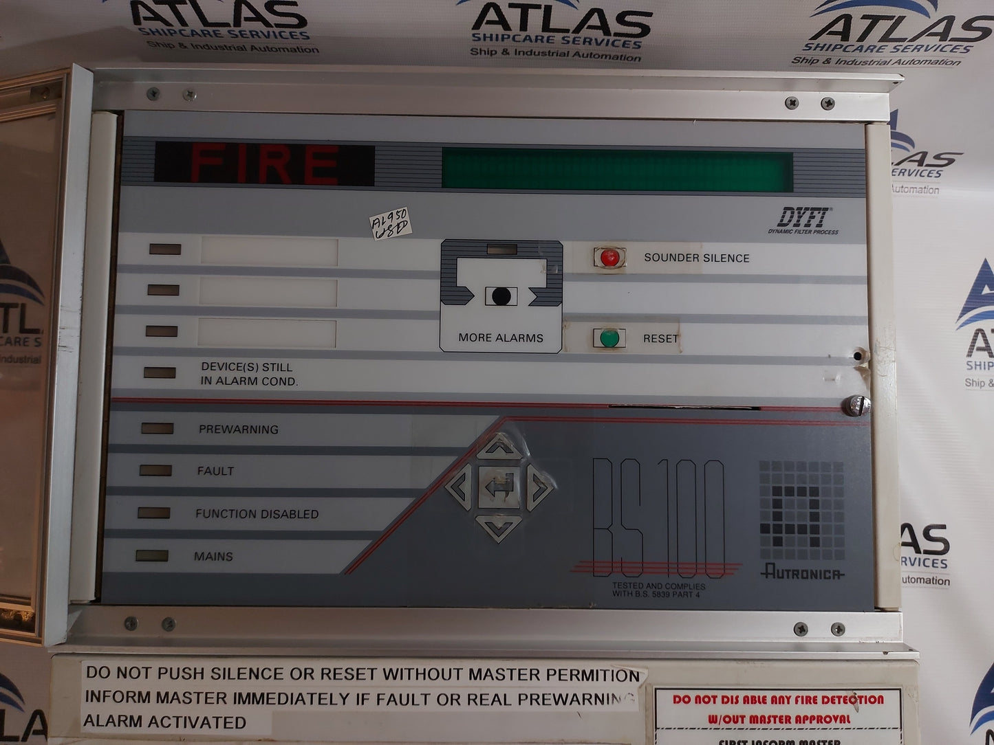 AUTRONICA BS-100 ALARM FIRE DETECTION SYSTEM