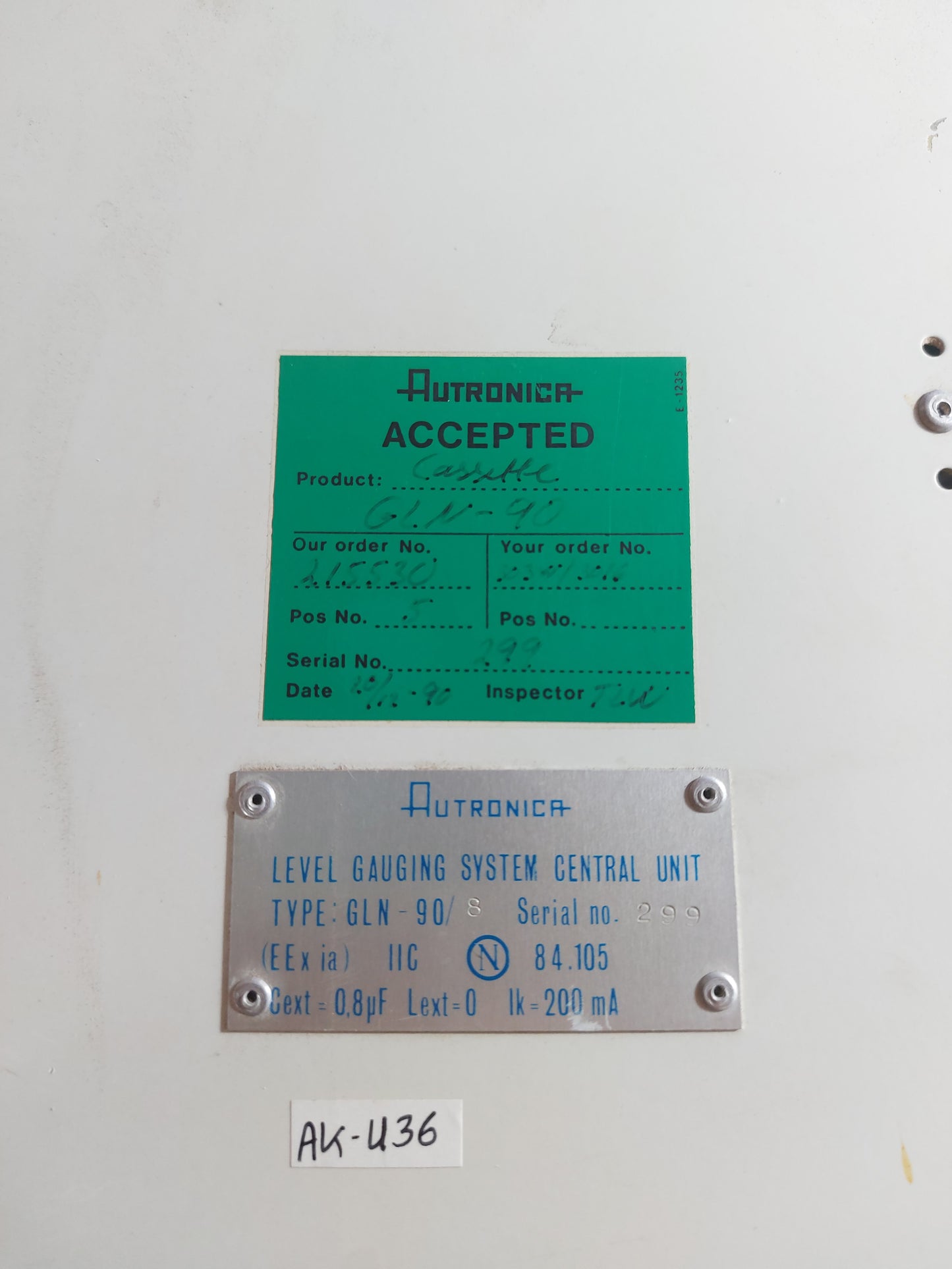 AUTRONICA GLN-90/8 LEVEL GAUGING SYSTEM CENTRAL UNIT