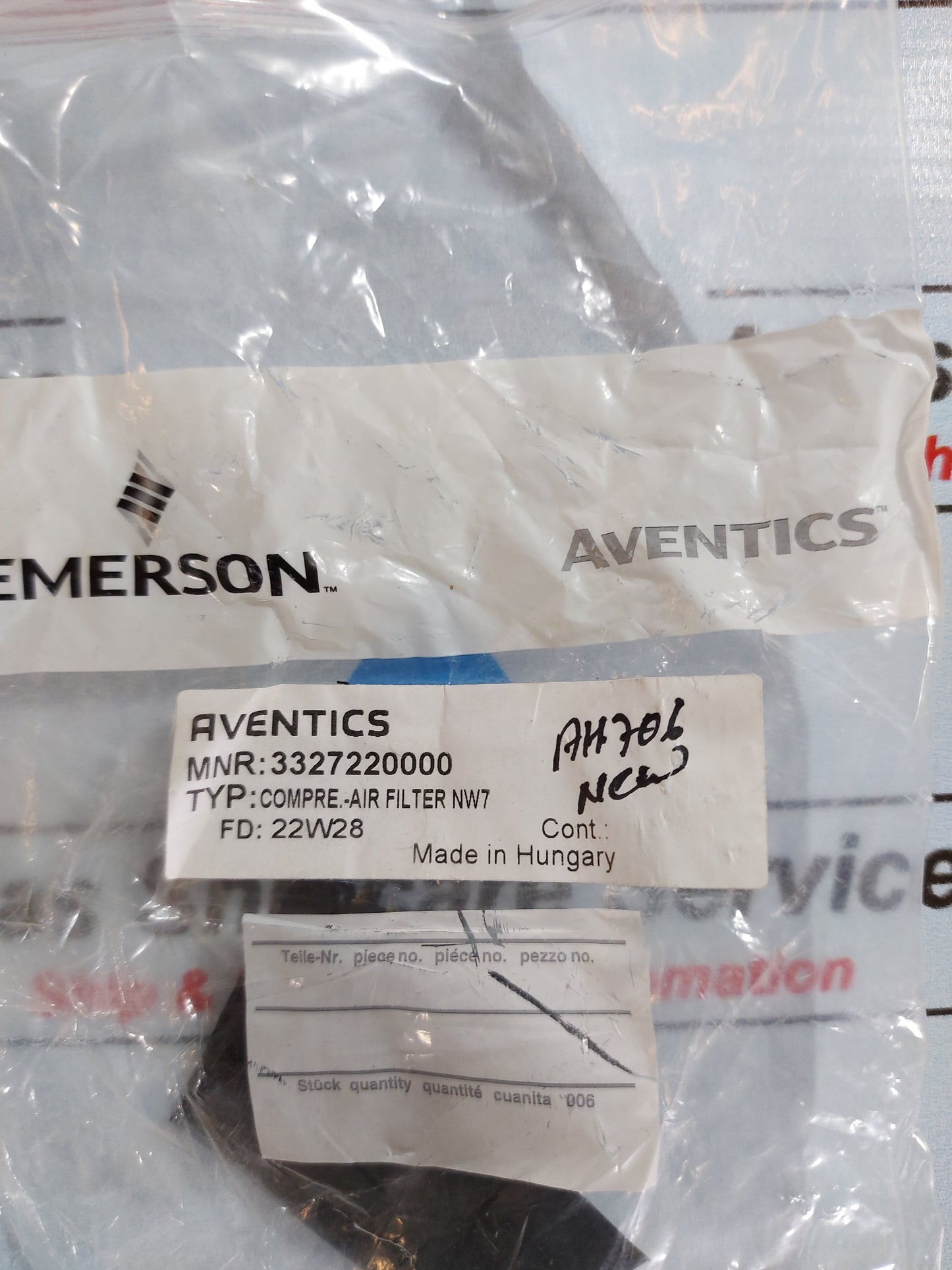 AVENTICS 3327220000 PISTON ROD CYLINDER COMPRESS AIR FILTER