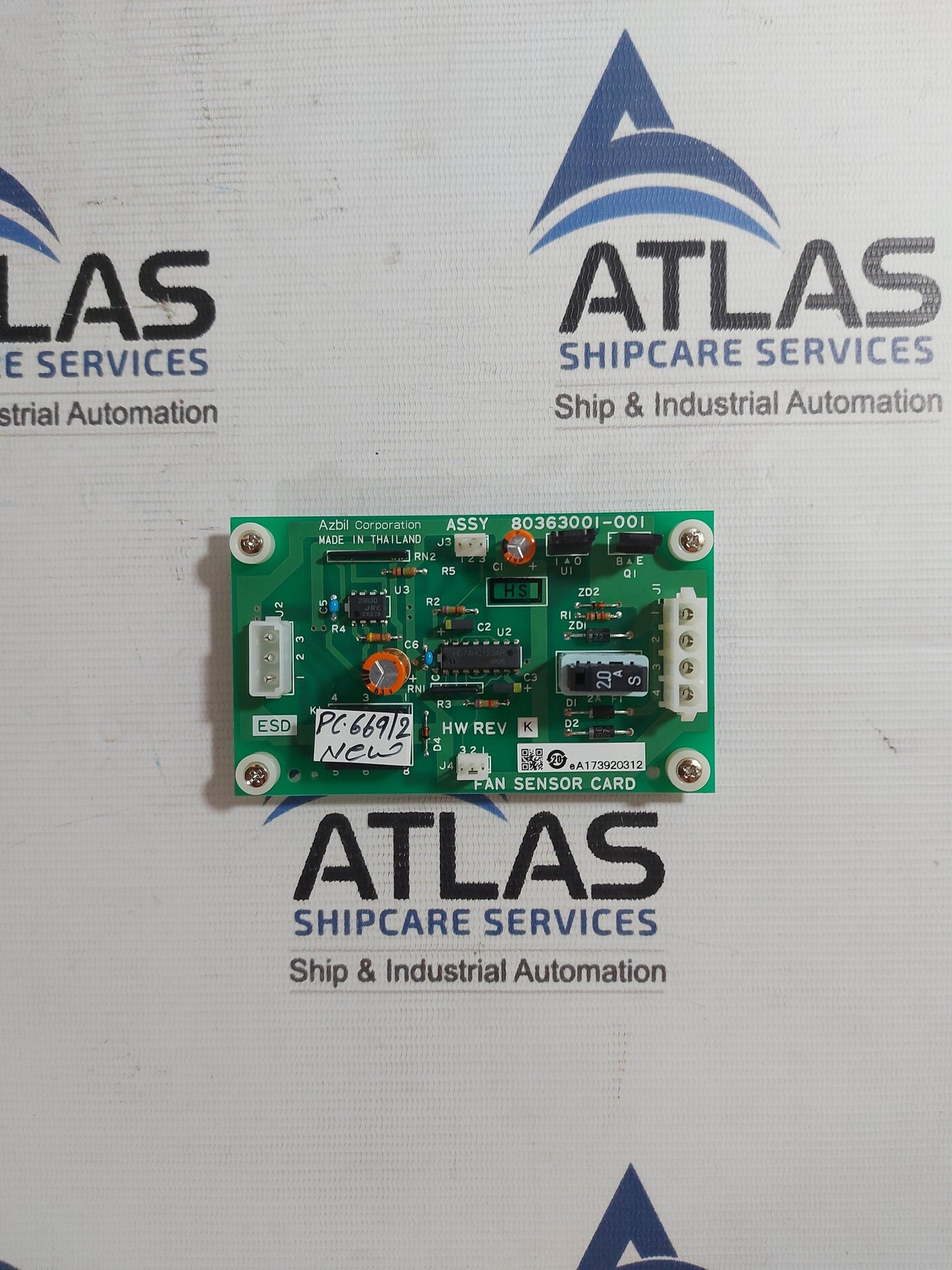 AZBIL 80363001-001 FAN SENSOR CARD REV K