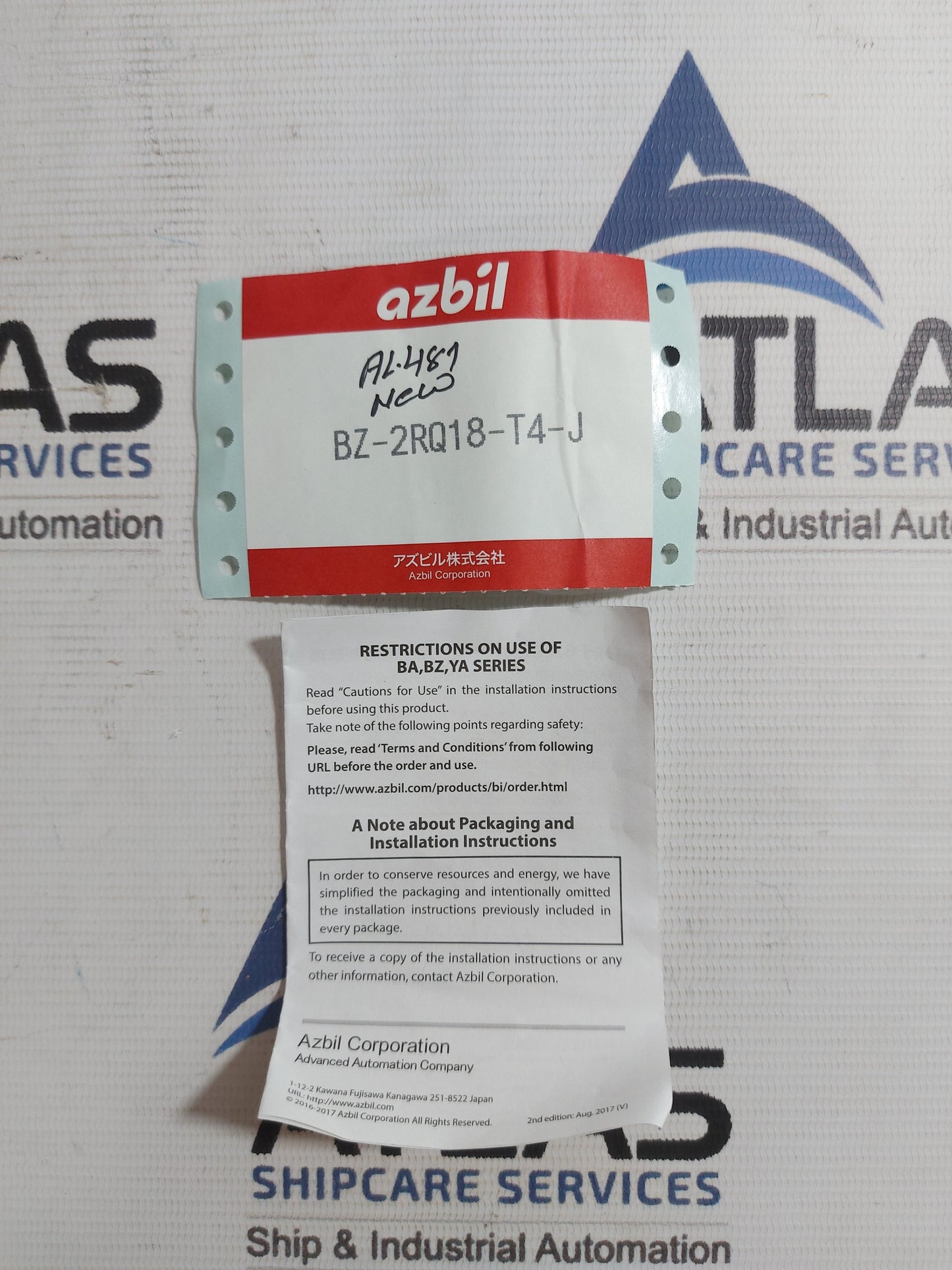 AZBIL BZ-2RQ18-T4-J LIMIT SWITCH
