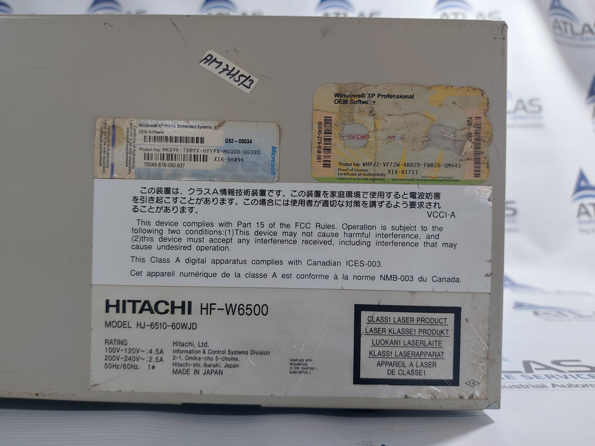 AZBIL HITACHI HF-W6500 HJ-6510-60WJD INDUSTRIAL COMPUTER SERVER