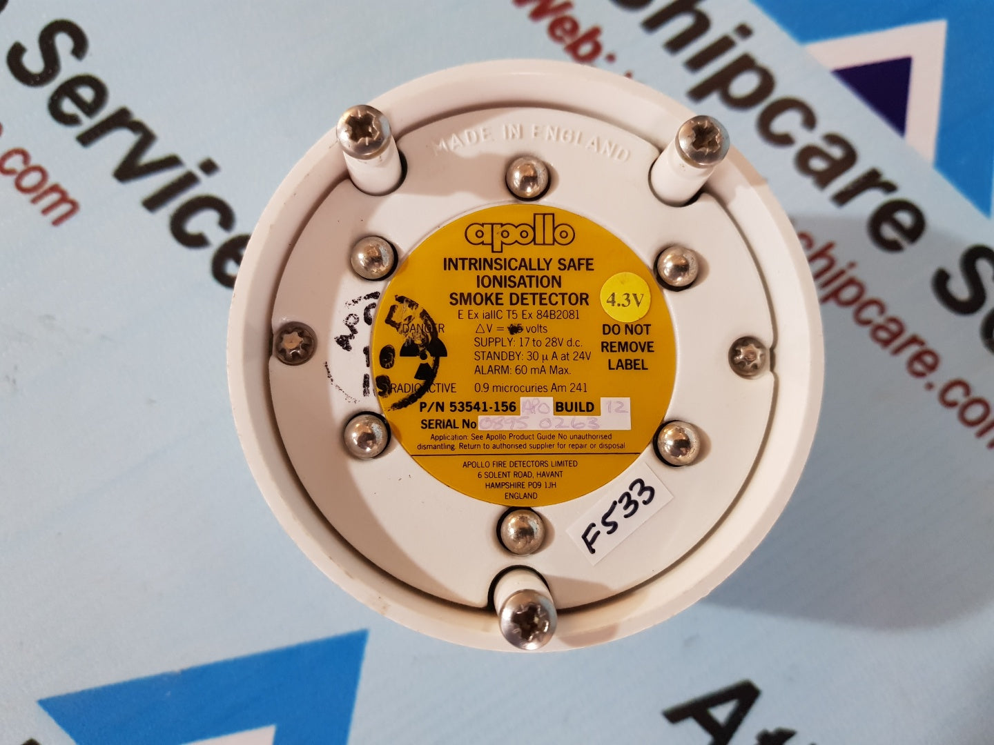 Apollo 53541-156 Intrinsically Safe Ionisation Smoke Detector