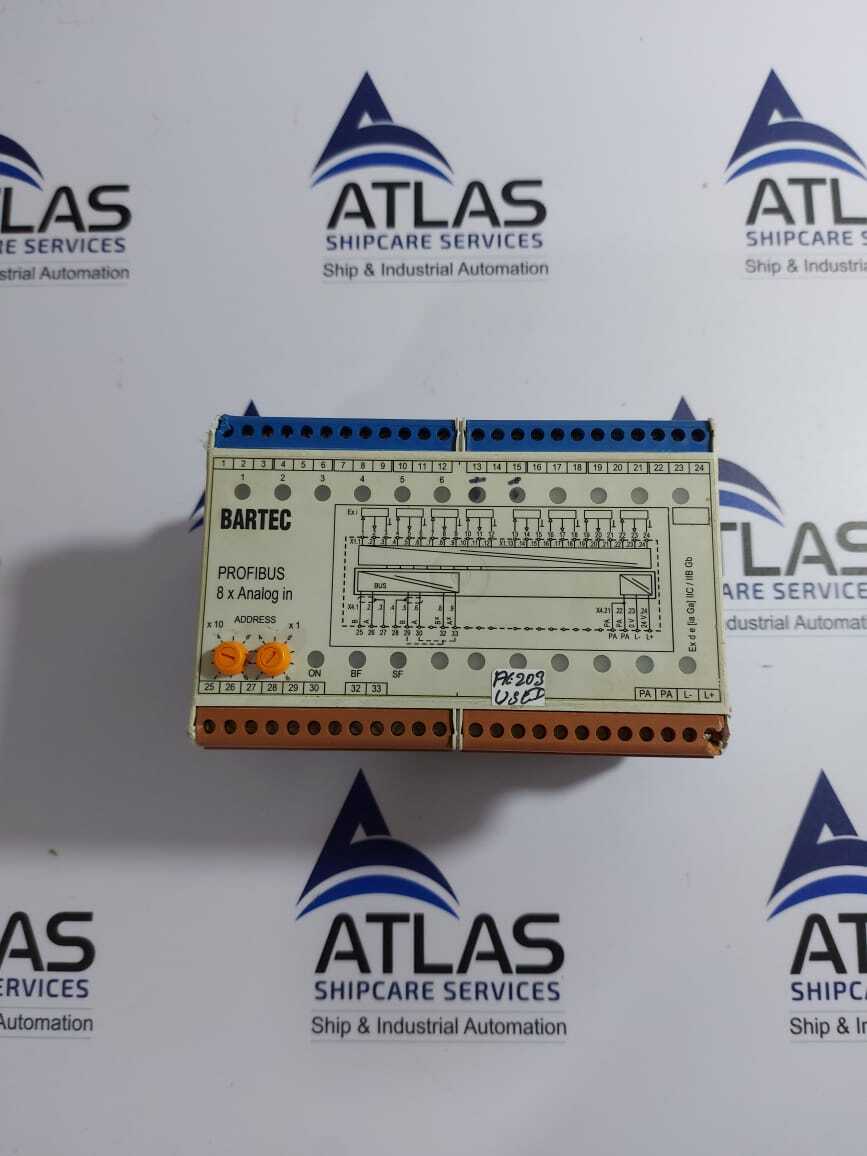 BARTEC 07-7331-230H0000 PROFIBUS INTERFACE 8 x ANALOG IN Ex i
