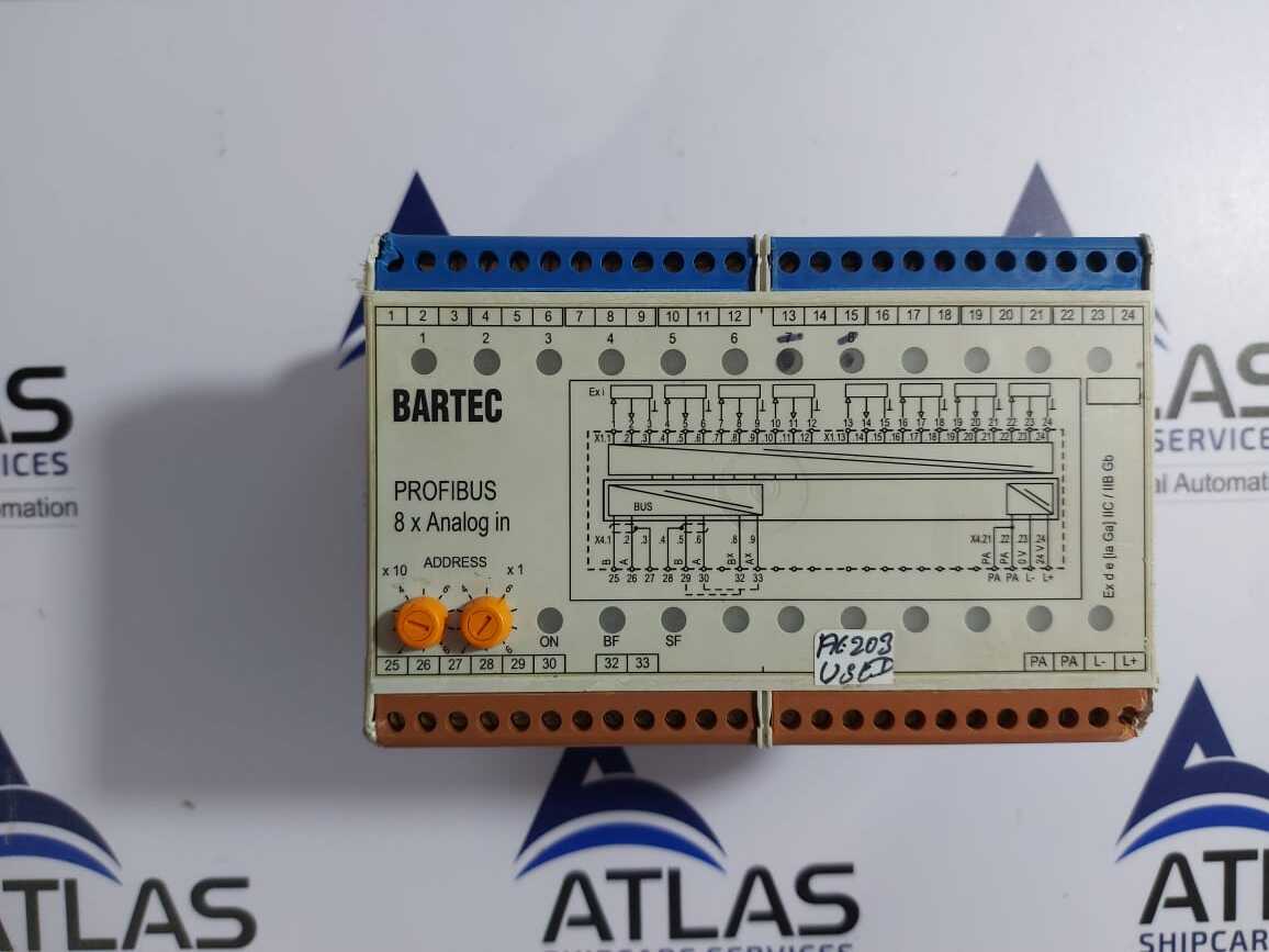 BARTEC 07-7331-230H0000 PROFIBUS INTERFACE 8 x ANALOG IN Ex i