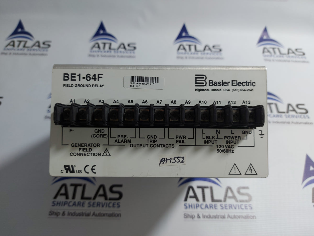 BASLER BE1-64F GROUND FAULT RELAY