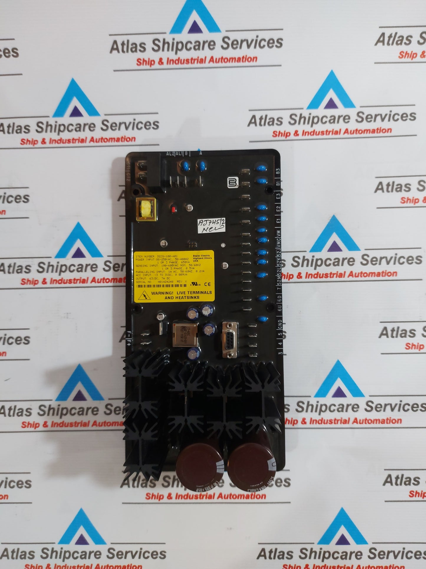 BASLER ELECTRIC DECS-100-A01 DIGITAL EXCITATION CONTROLLER 88-250VAC 50-400Hz REV.X