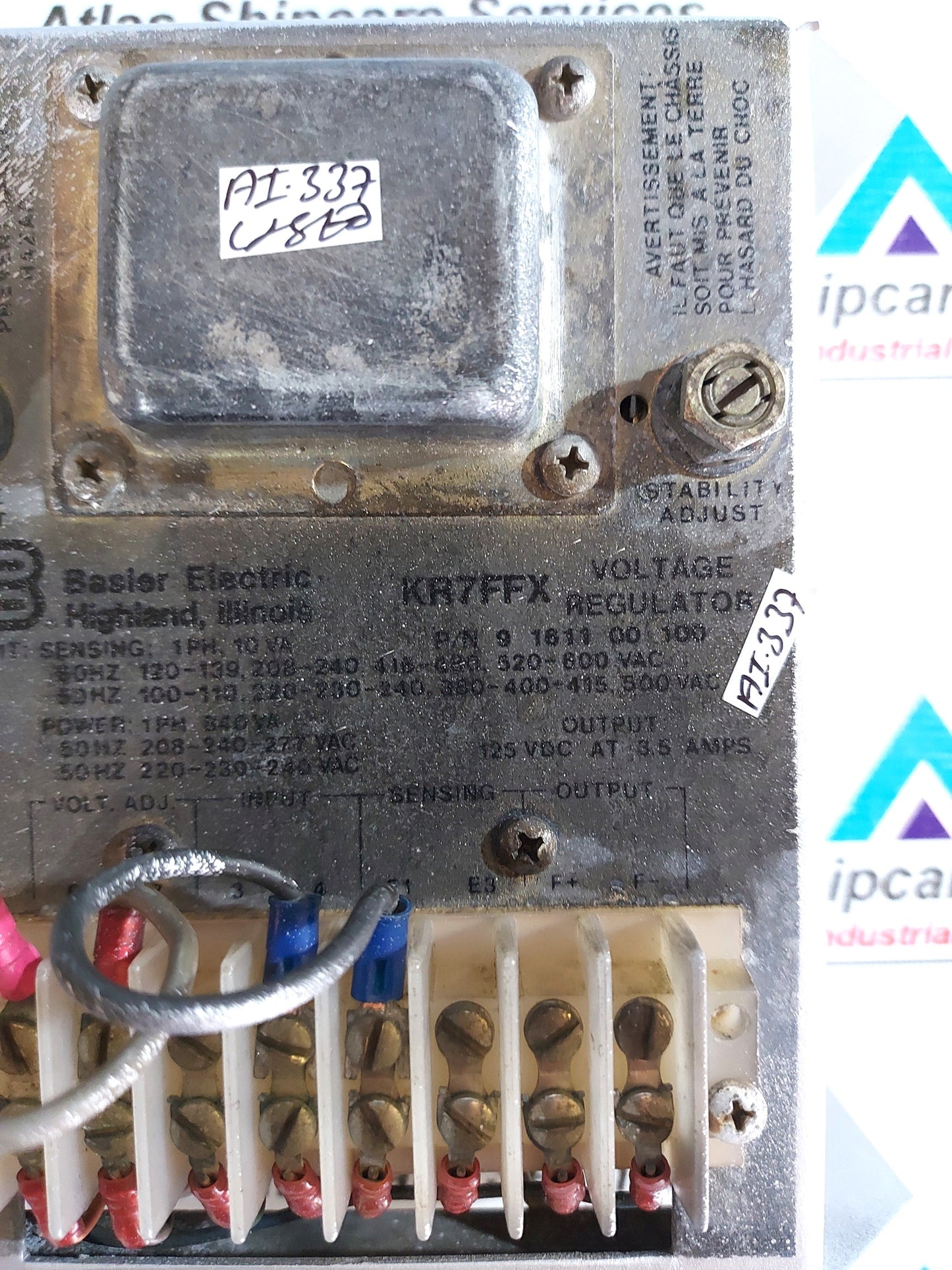 BASLER ELECTRIC KR7FFX STATIC VOLTAGE REGULATOR 840V