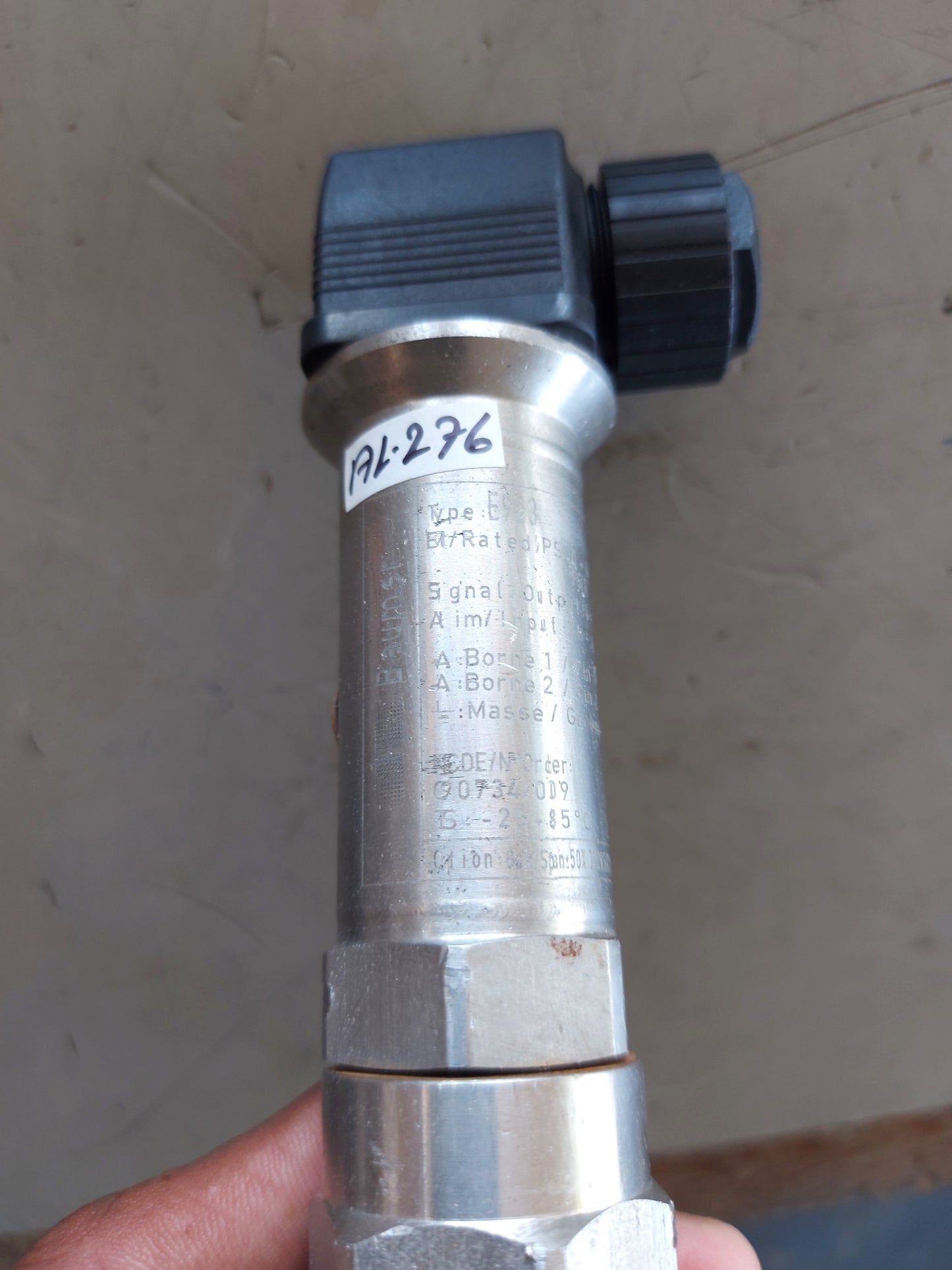 BAUMER E923 FLUSH DIAPHRAGM PRESSURE TRANSMITTER 100 Psi 4-20mA