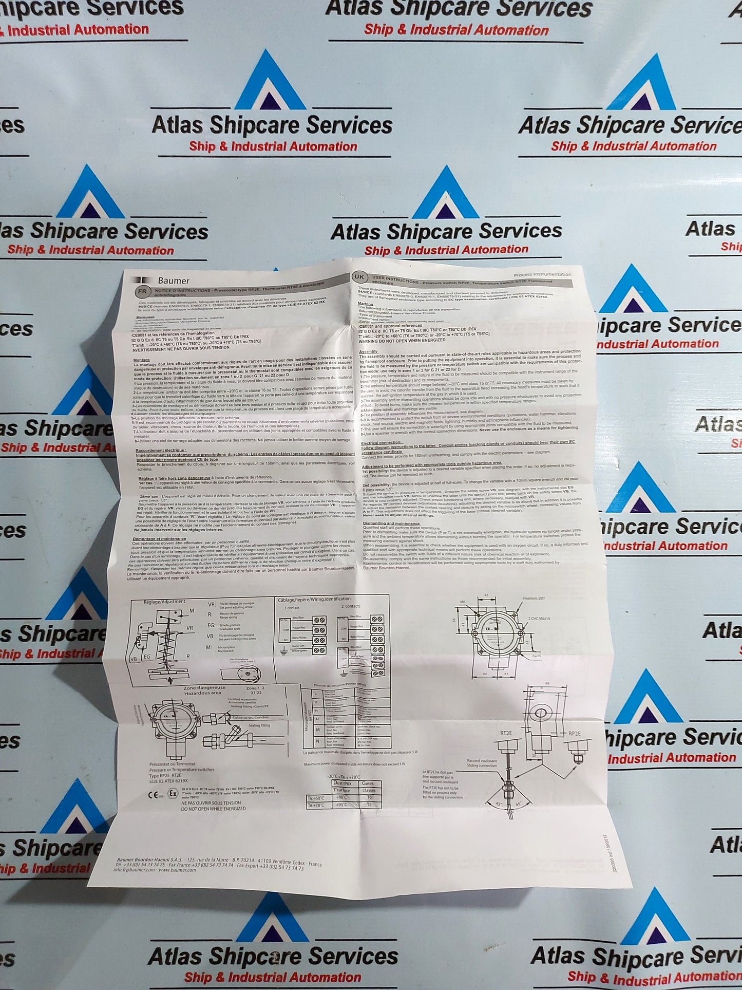 BAUMER RP2E UNIT L841 PRESSURE SWITCH 0-1 Bar