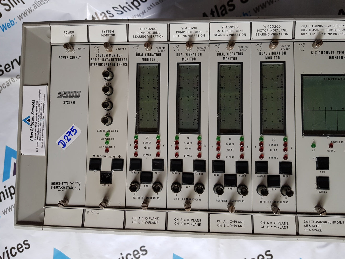 BENTLY NEVADA 3300 SYSTEM MONITER SERIAL DATA INTERFACE