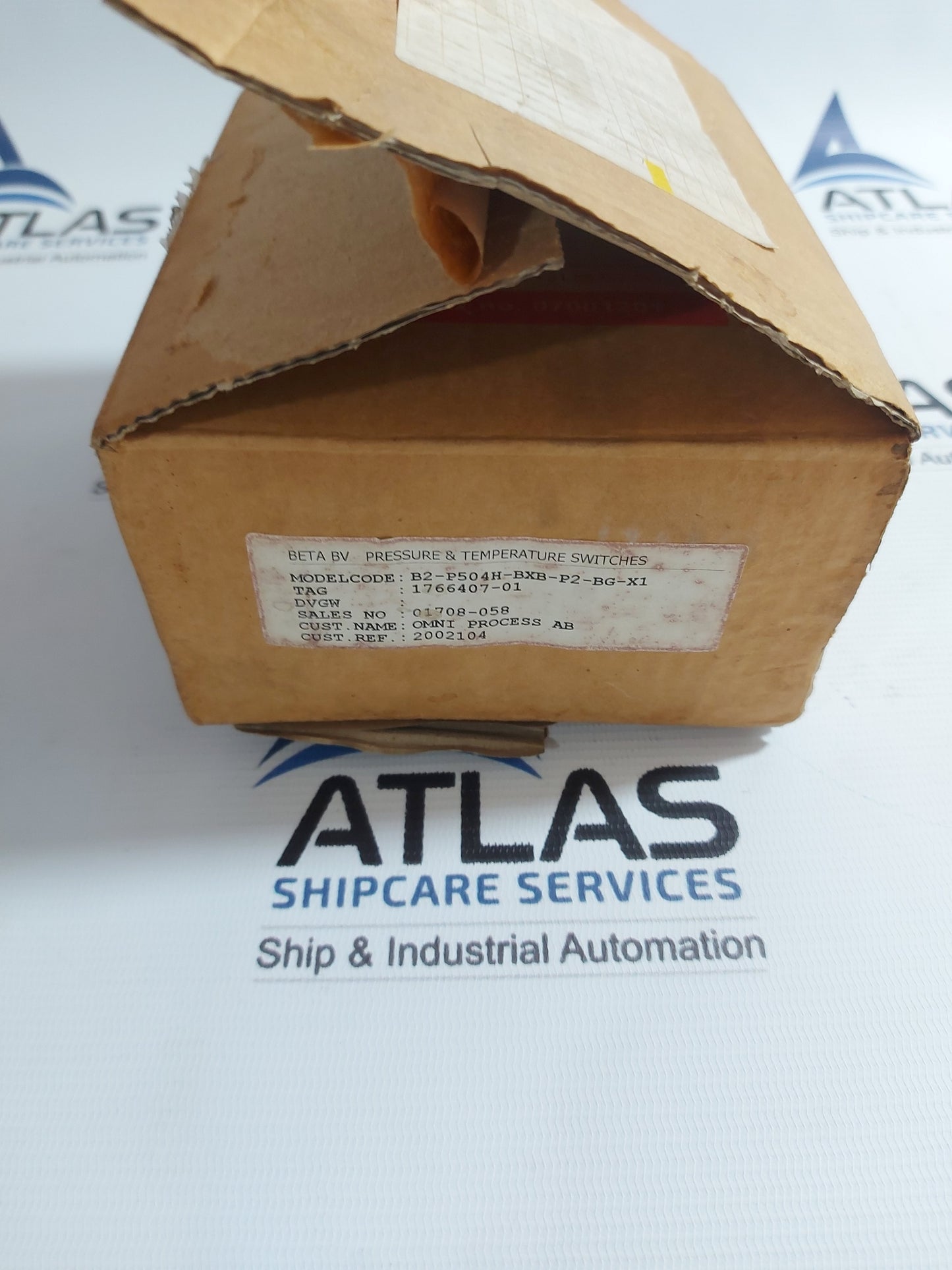 BETA B2-P504H-BXB-P2-BG-X1 PRESSURE SWITCH 0.3-3.8 BAR