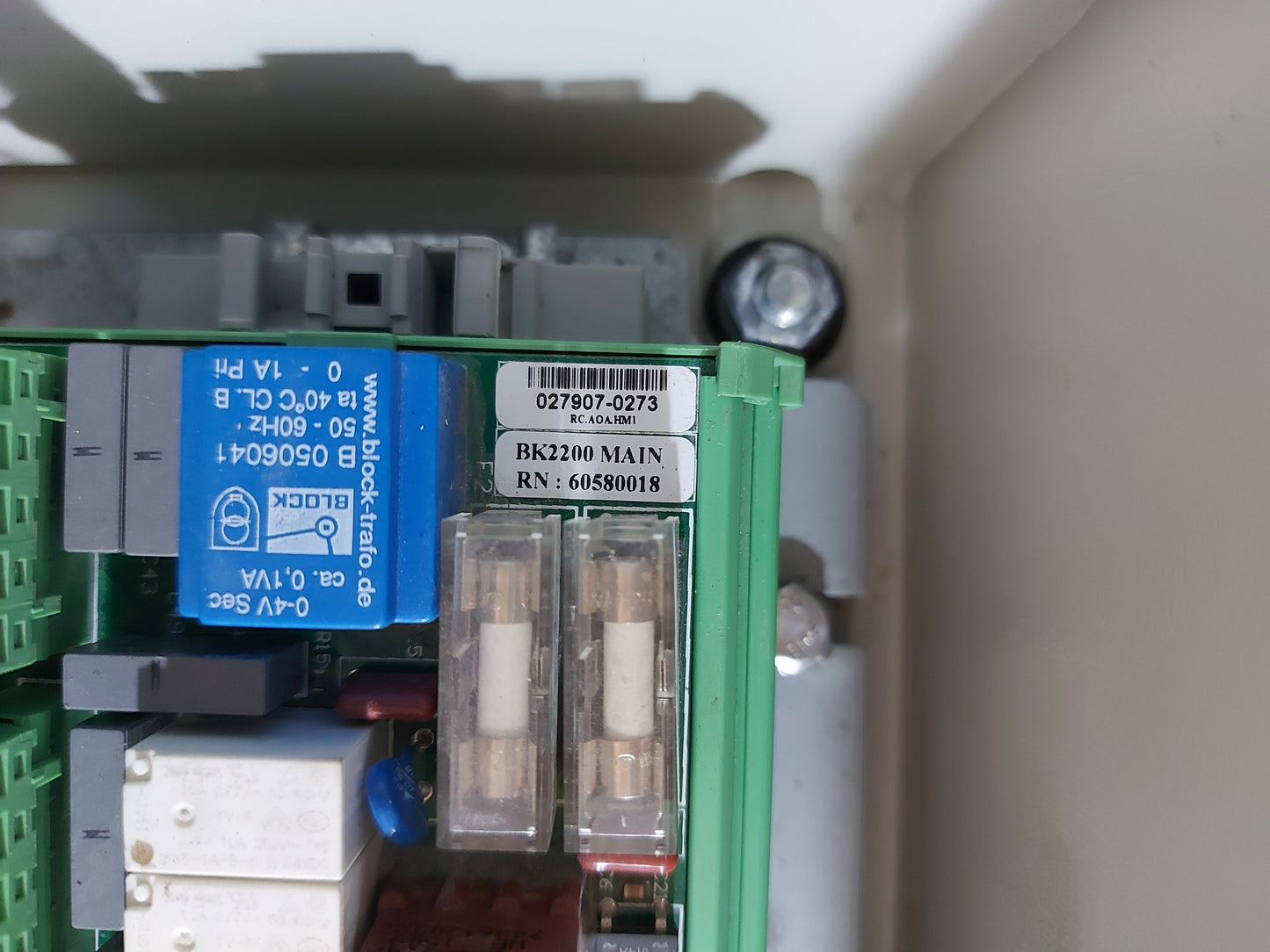 BOLLFILTER PROTECTION SYSTEM BK2200 CONTROL PANEL