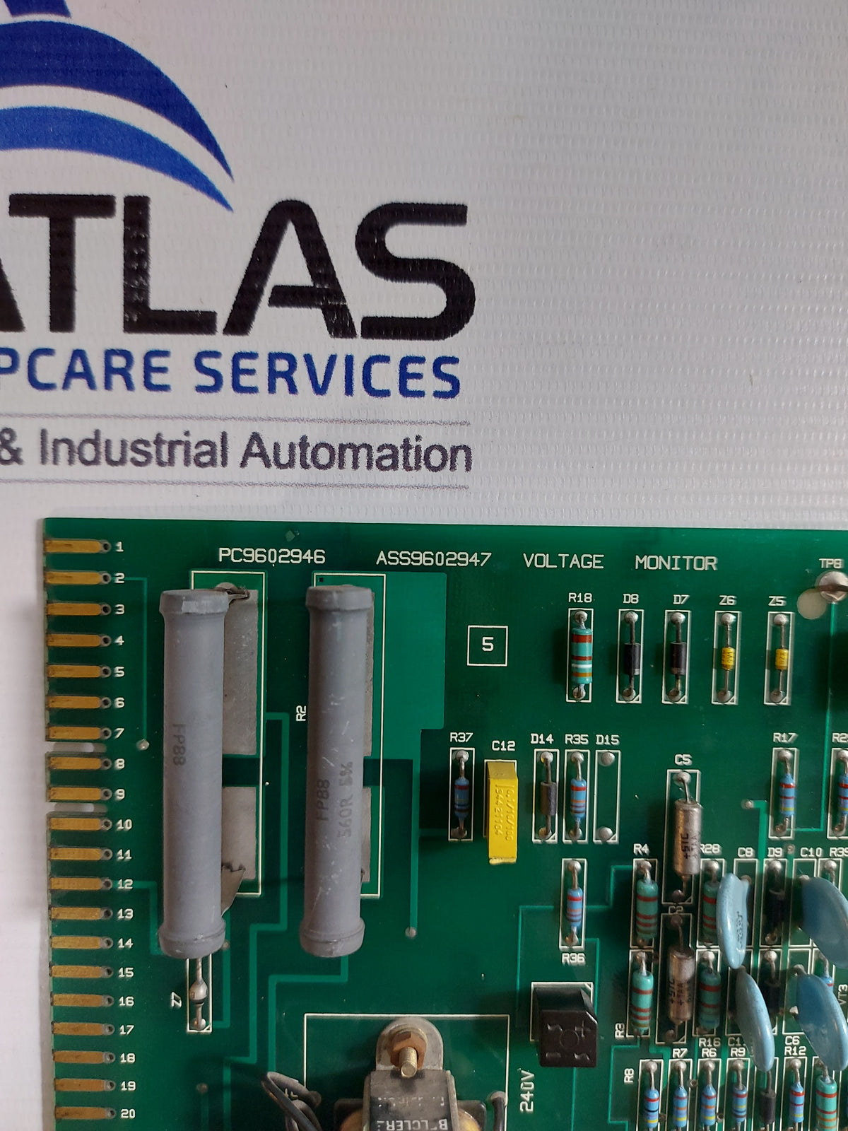 BRUSH HAWKER PC9602946 ASS9602947 VOLTAGE MONITOR CARD